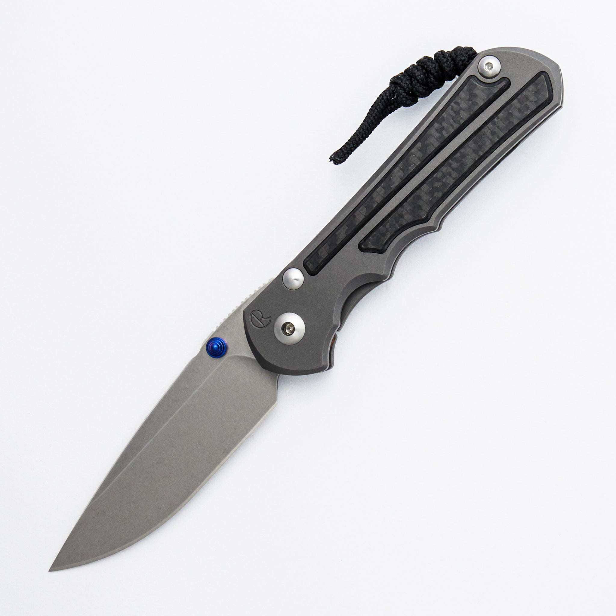 Large Inkosi - Black Carbon Fiber Inlay - Drop Point CPM MagnaCut Blade
