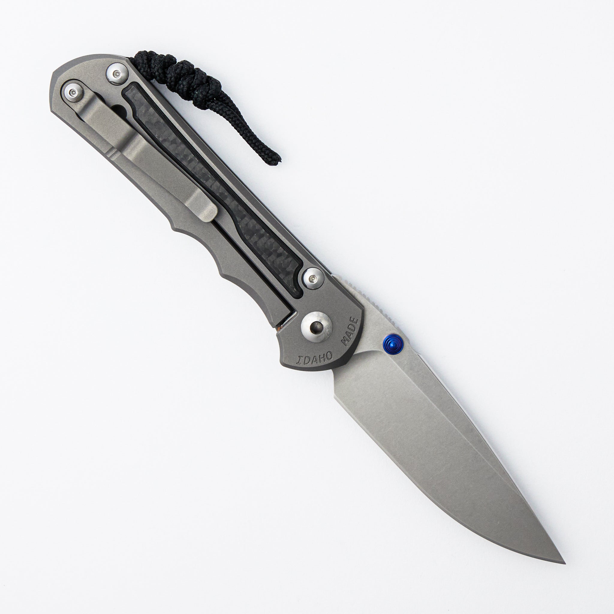 Large Inkosi - Black Carbon Fiber Inlay - Drop Point CPM MagnaCut Blade