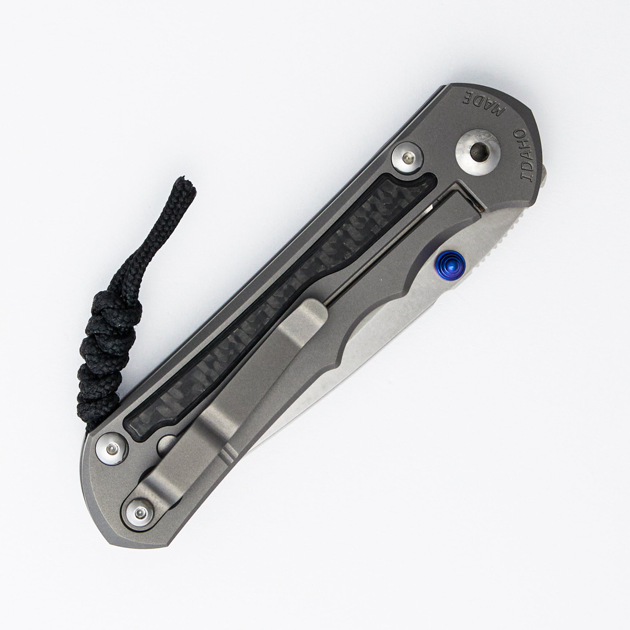Large Inkosi - Black Carbon Fiber Inlay - Drop Point CPM MagnaCut Blade