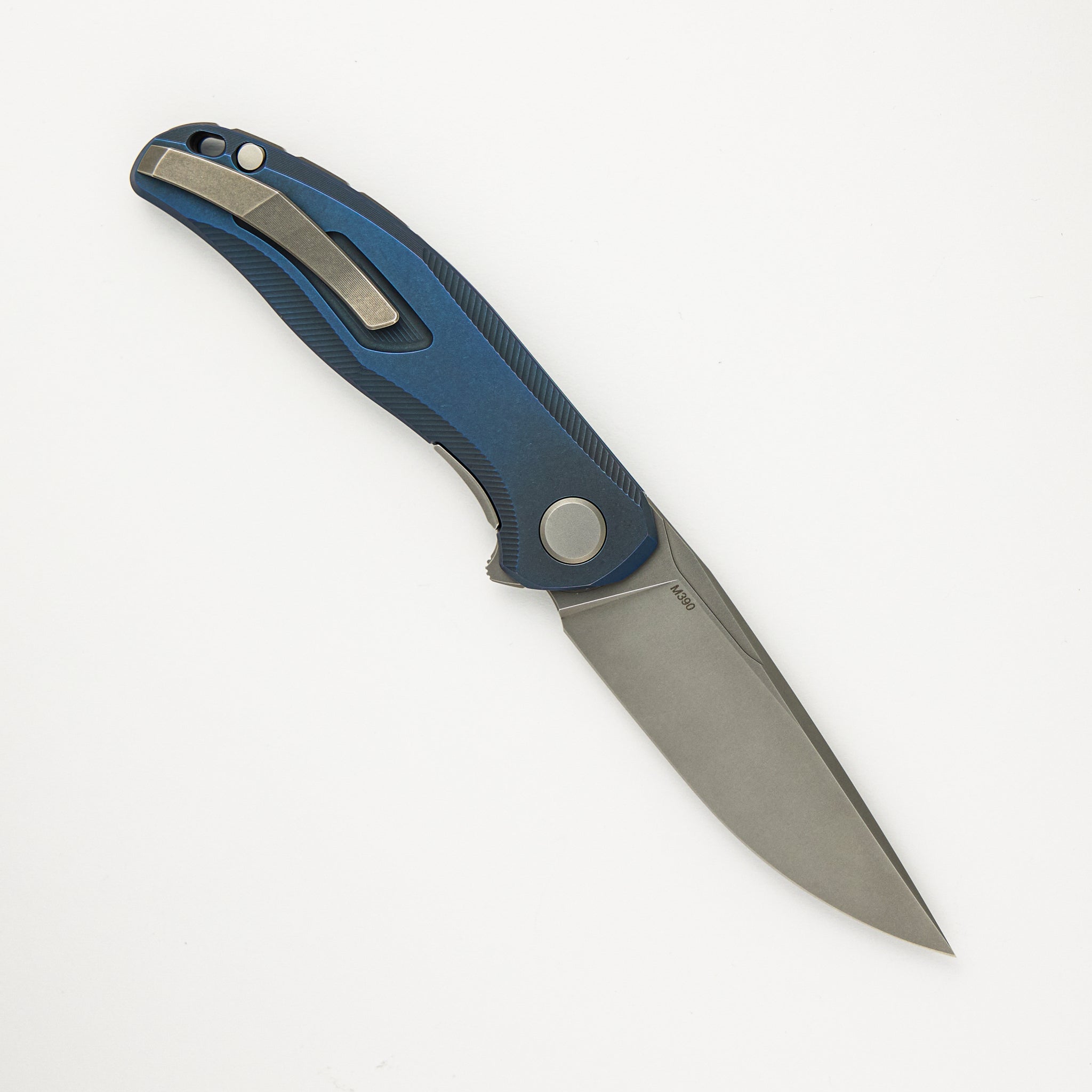 Shirogorov Stellar – Blue Titanium Handle – M390 Blade – MRBS