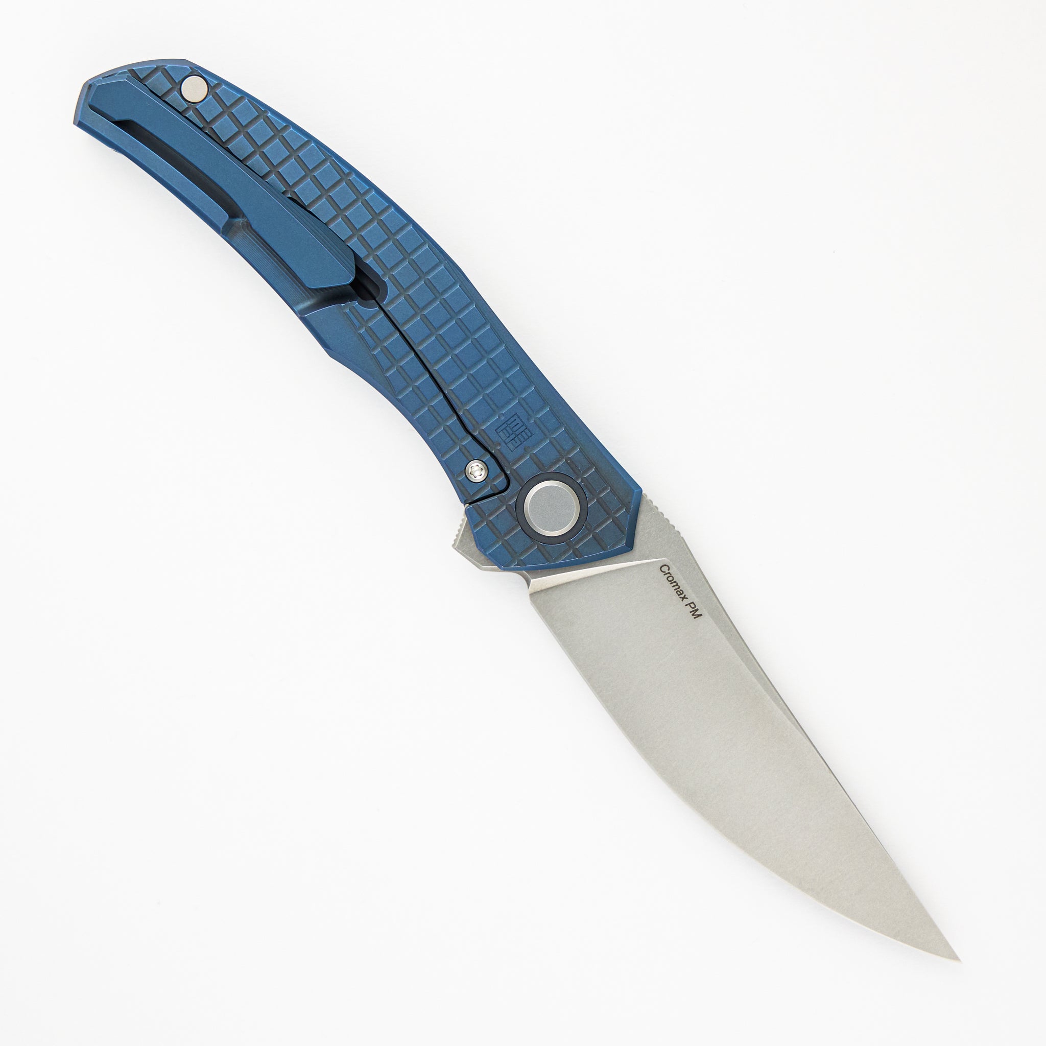 Shirogorov Quantum - Blue Titanium Monkey Edge Frag Pattern Handle - Cromax PM Blade - SRB