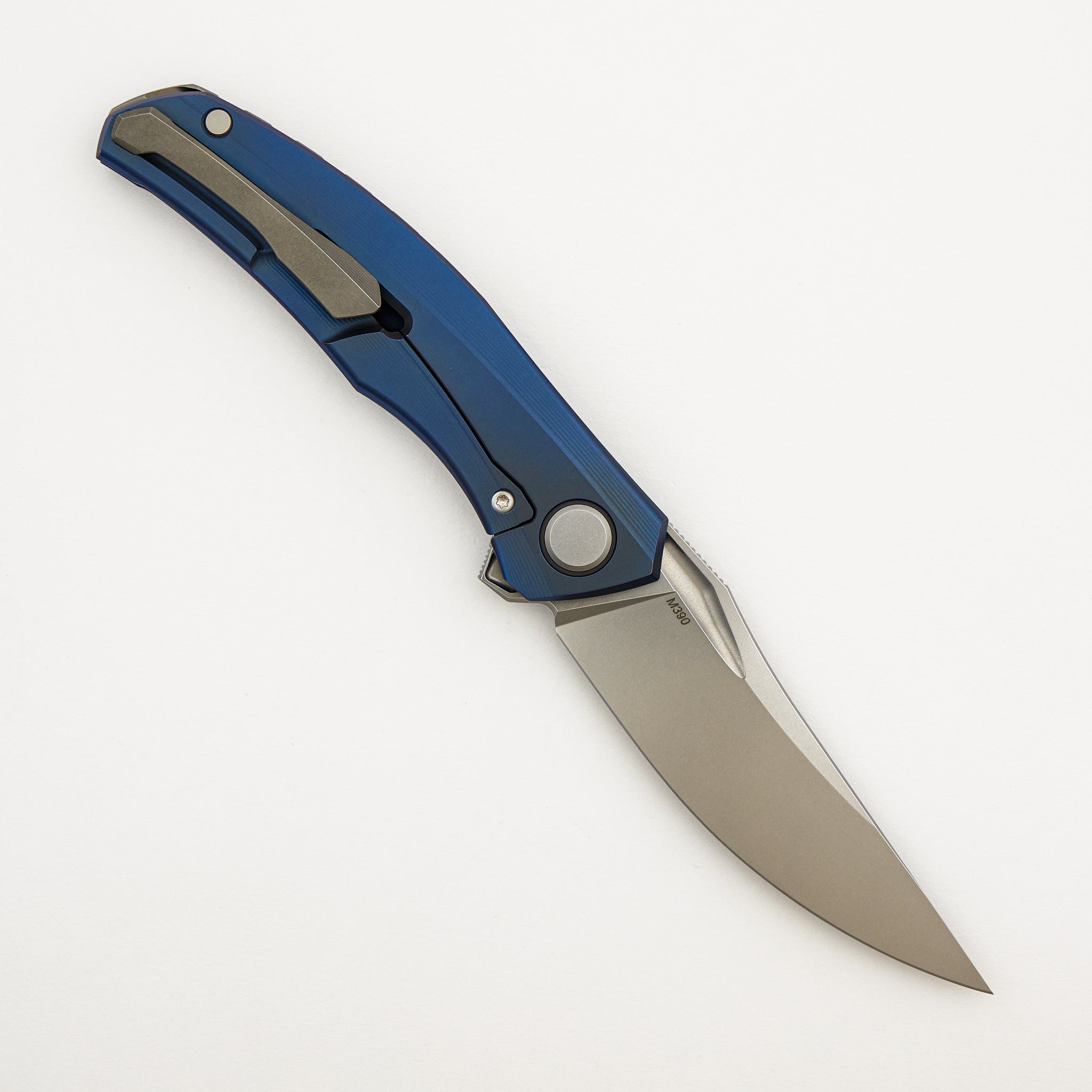 Quantum - Blue Titanium Handle - M390 Blade - MRBS