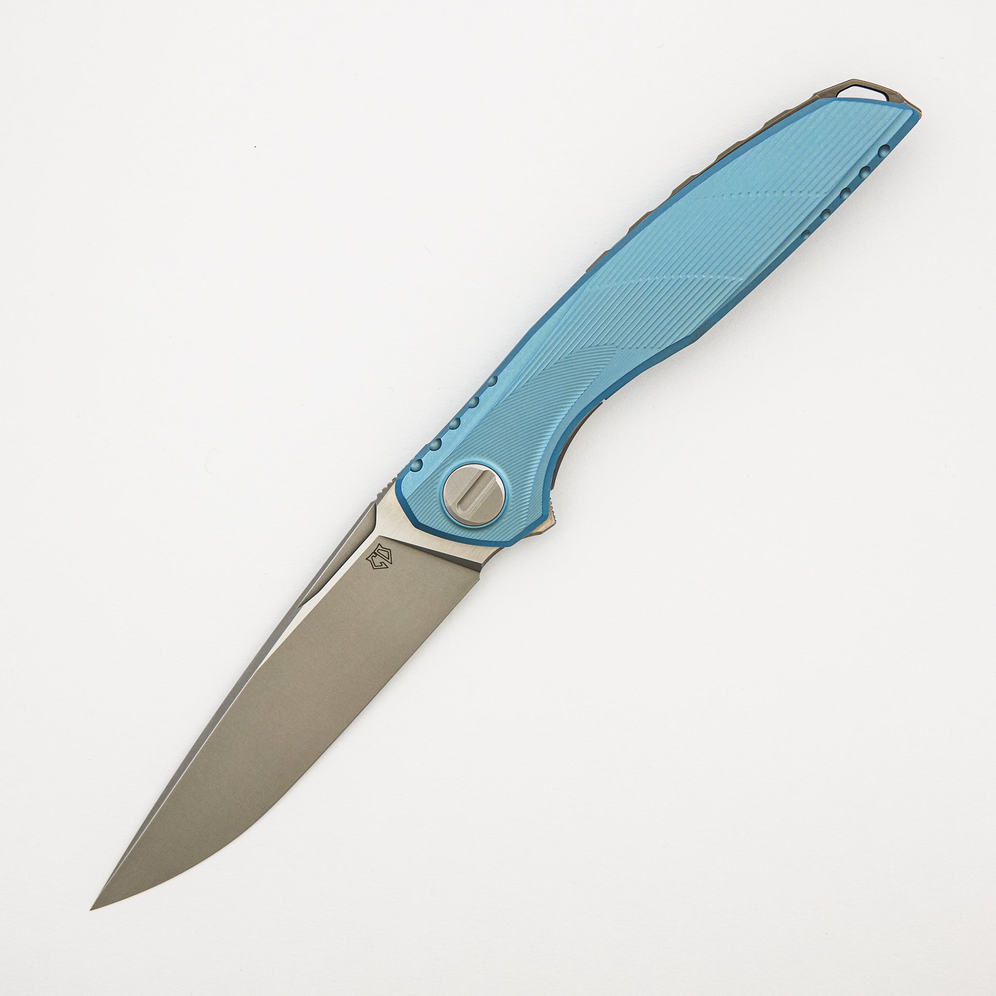 Astrum Custom Division - Blue Titanium Handle - MagnaCut Blade - SRRBS