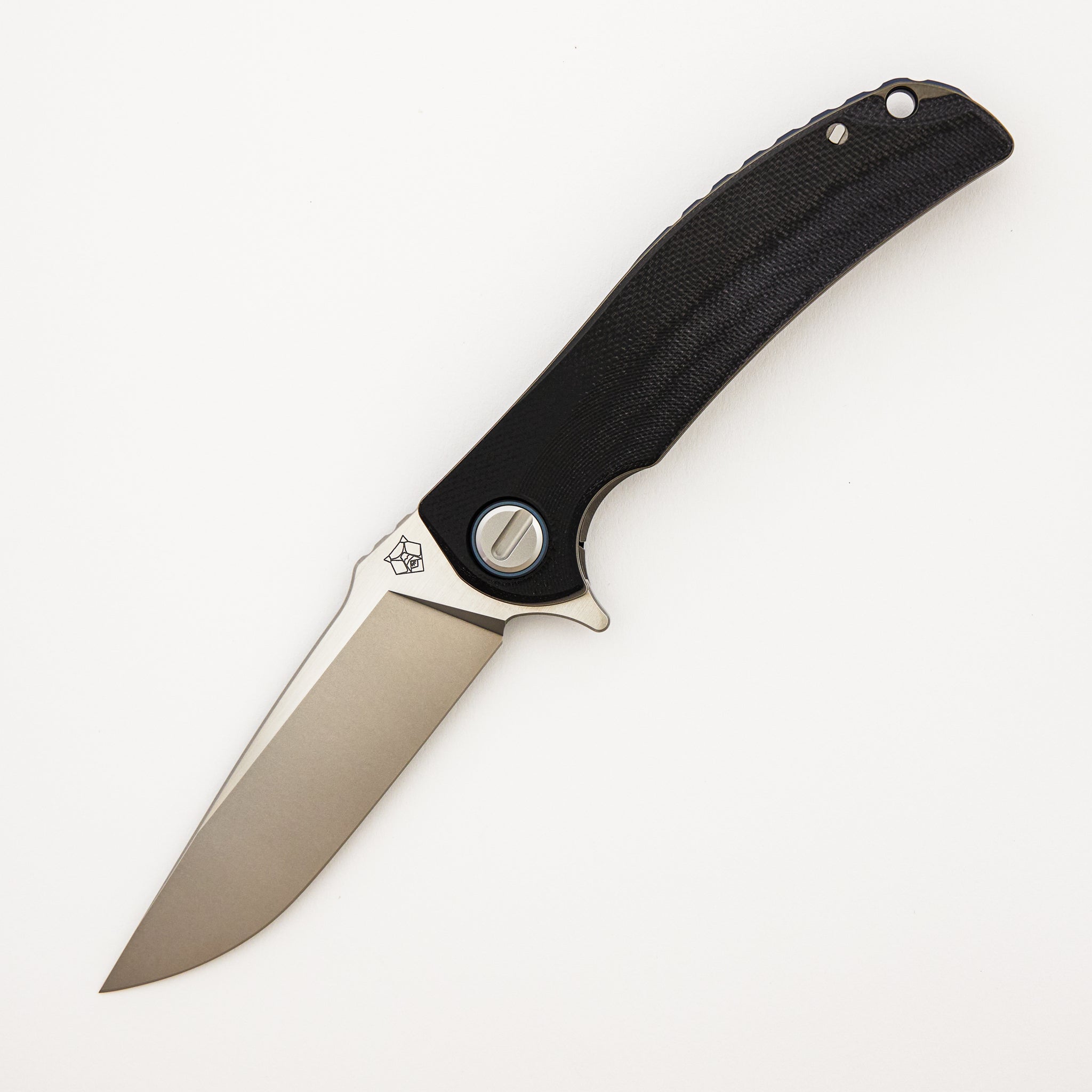 Soft Overkill - M398 Blade - Black Canvas Micarta Handle - SRRBS (RJ Martin Design)