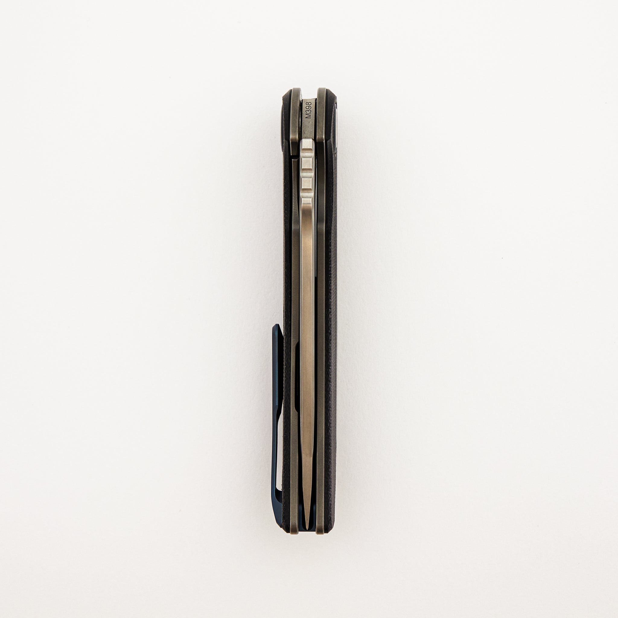 Soft Overkill - M398 Blade - Black Canvas Micarta Handle - SRRBS (RJ Martin Design)