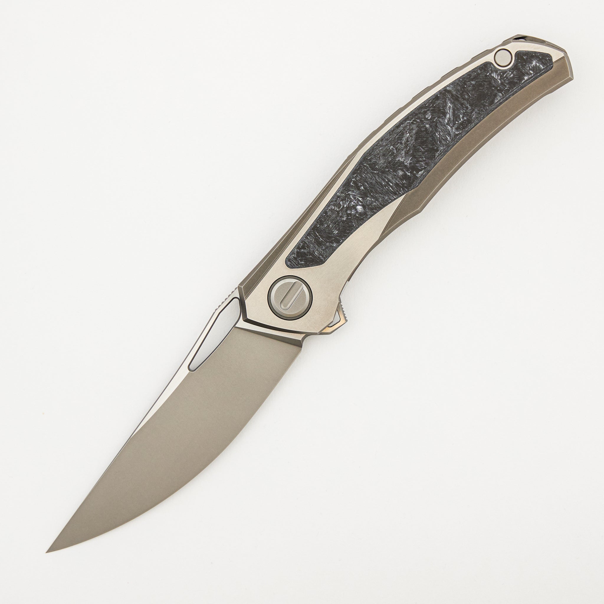 Quantum WKM - Titanium/White CarboTi Handle - S90V Blade - SRRBS
