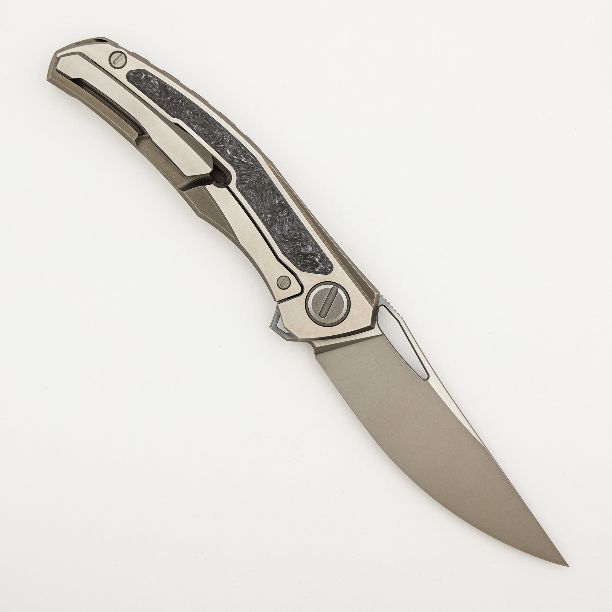 Quantum WKM - Titanium/White CarboTi Handle - S90V Blade - SRRBS
