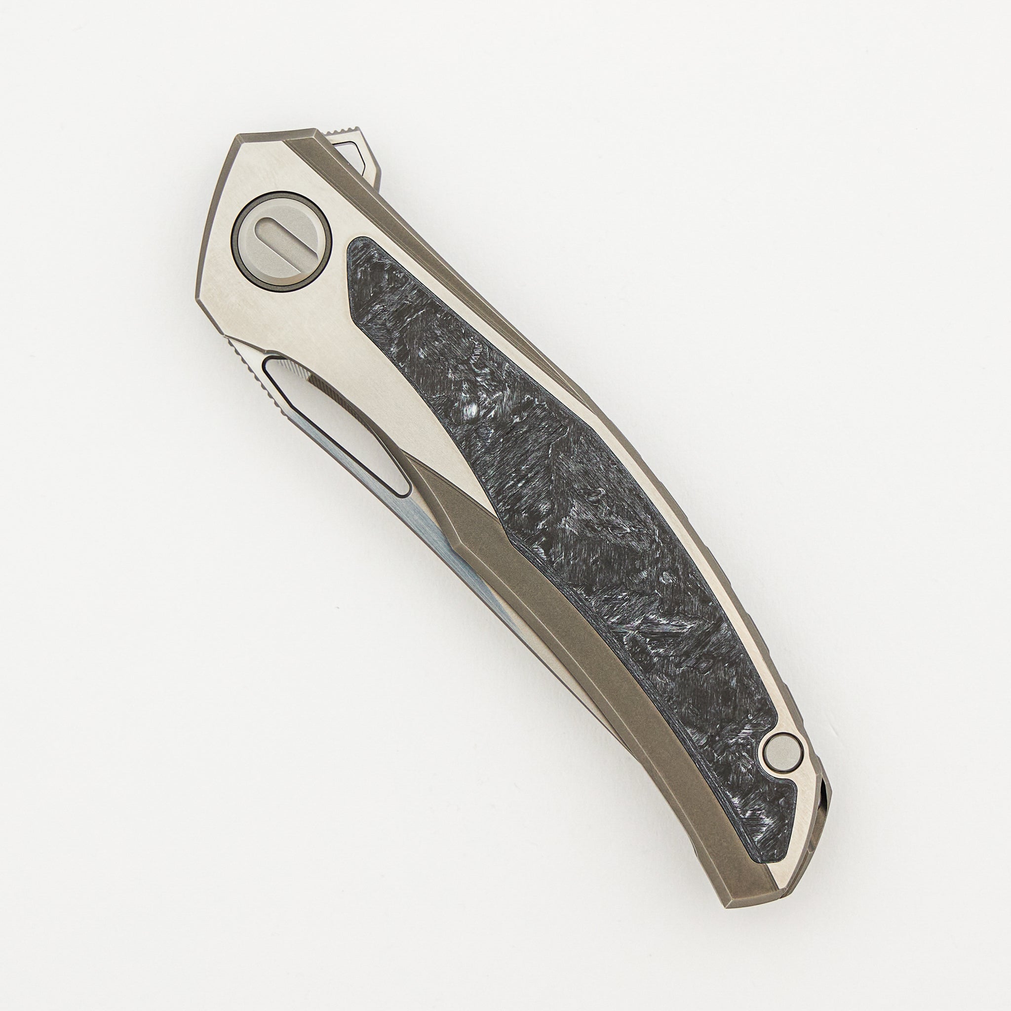 Quantum WKM - Titanium/White CarboTi Handle - S90V Blade - SRRBS