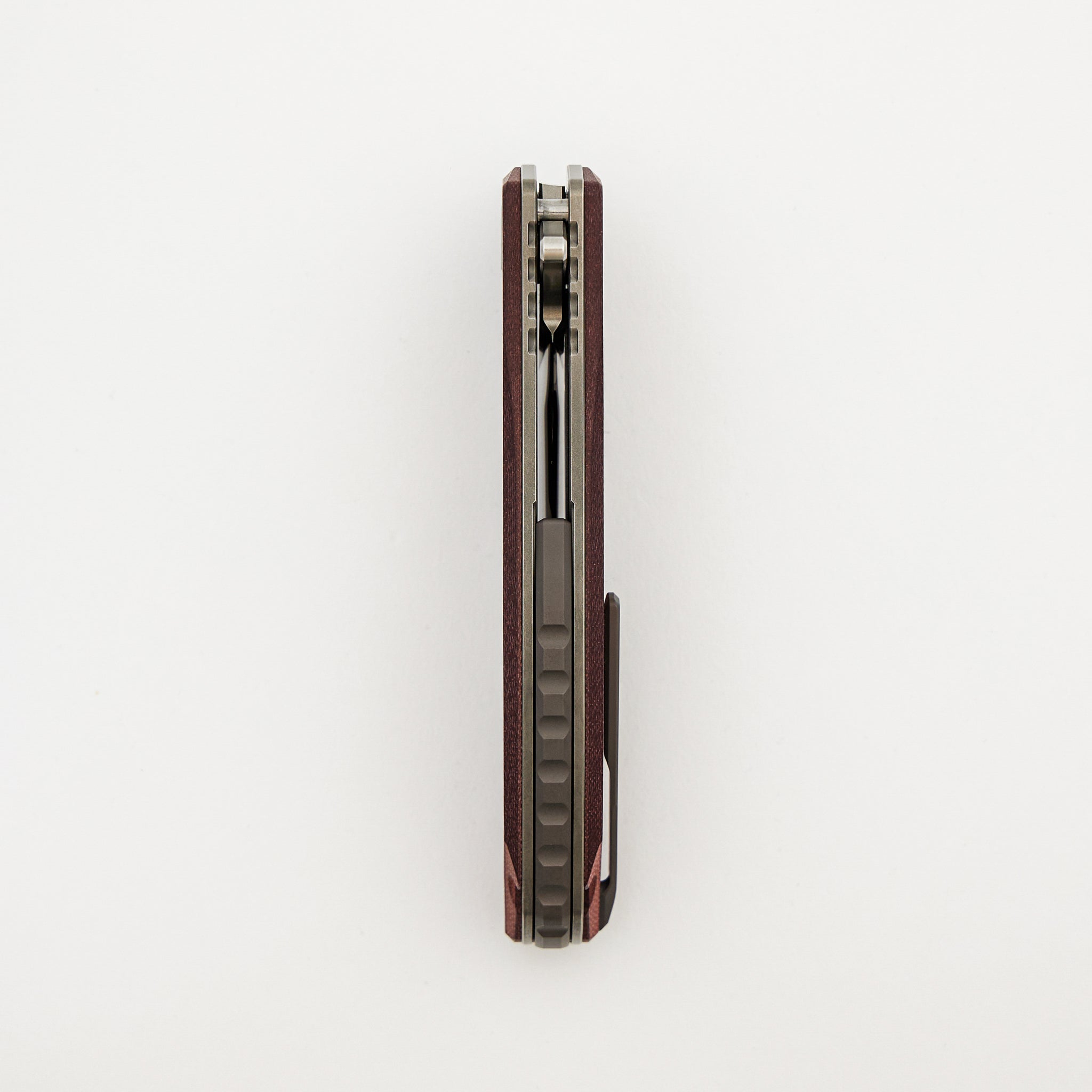 Soft Overkill - M398 Blade - Maroon Canvas Micarta Handle - RBS (RJ Martin Design)