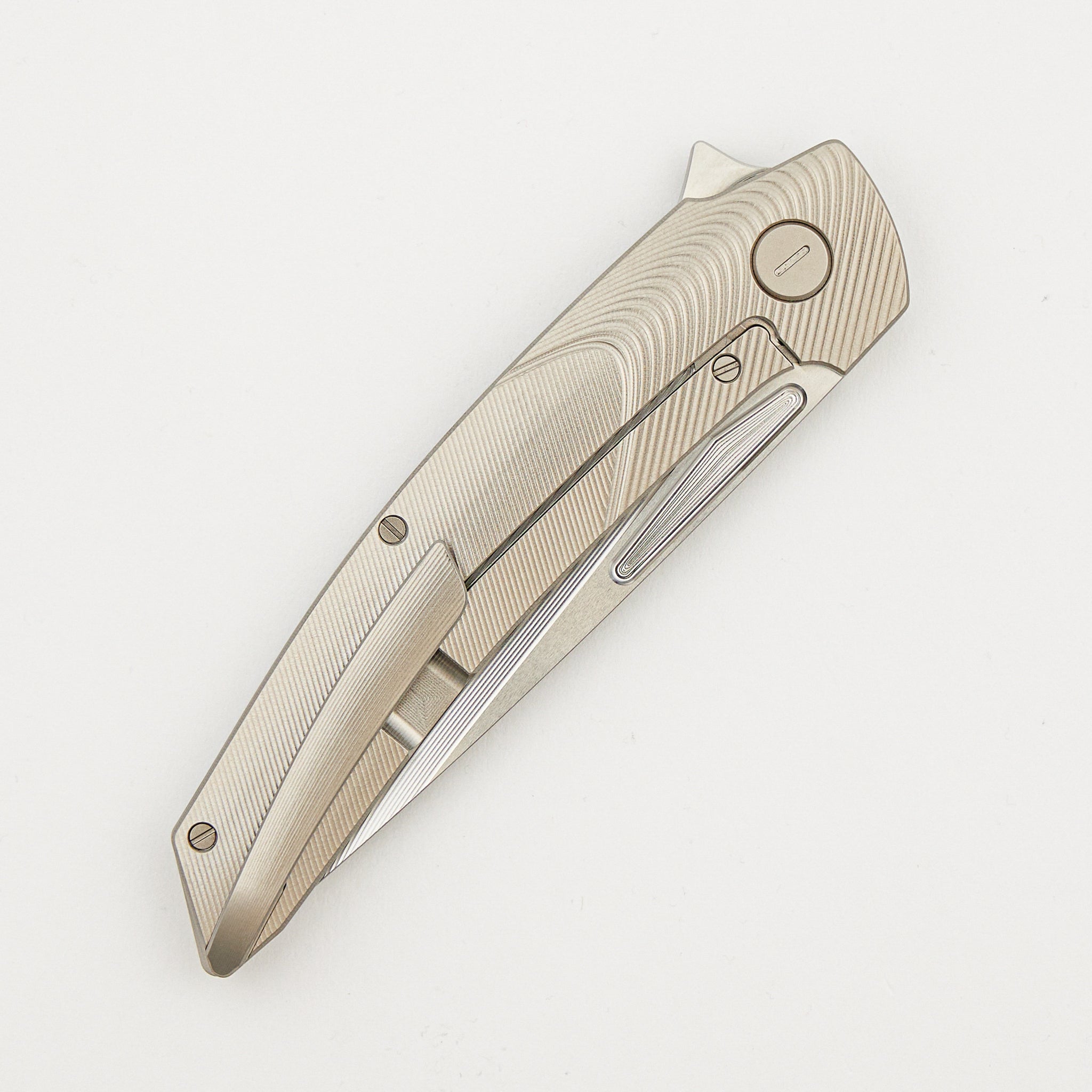 Model T Gen. 2 - Titanium Handle W/ CarboTi Inlay - RWL-34 Blade
