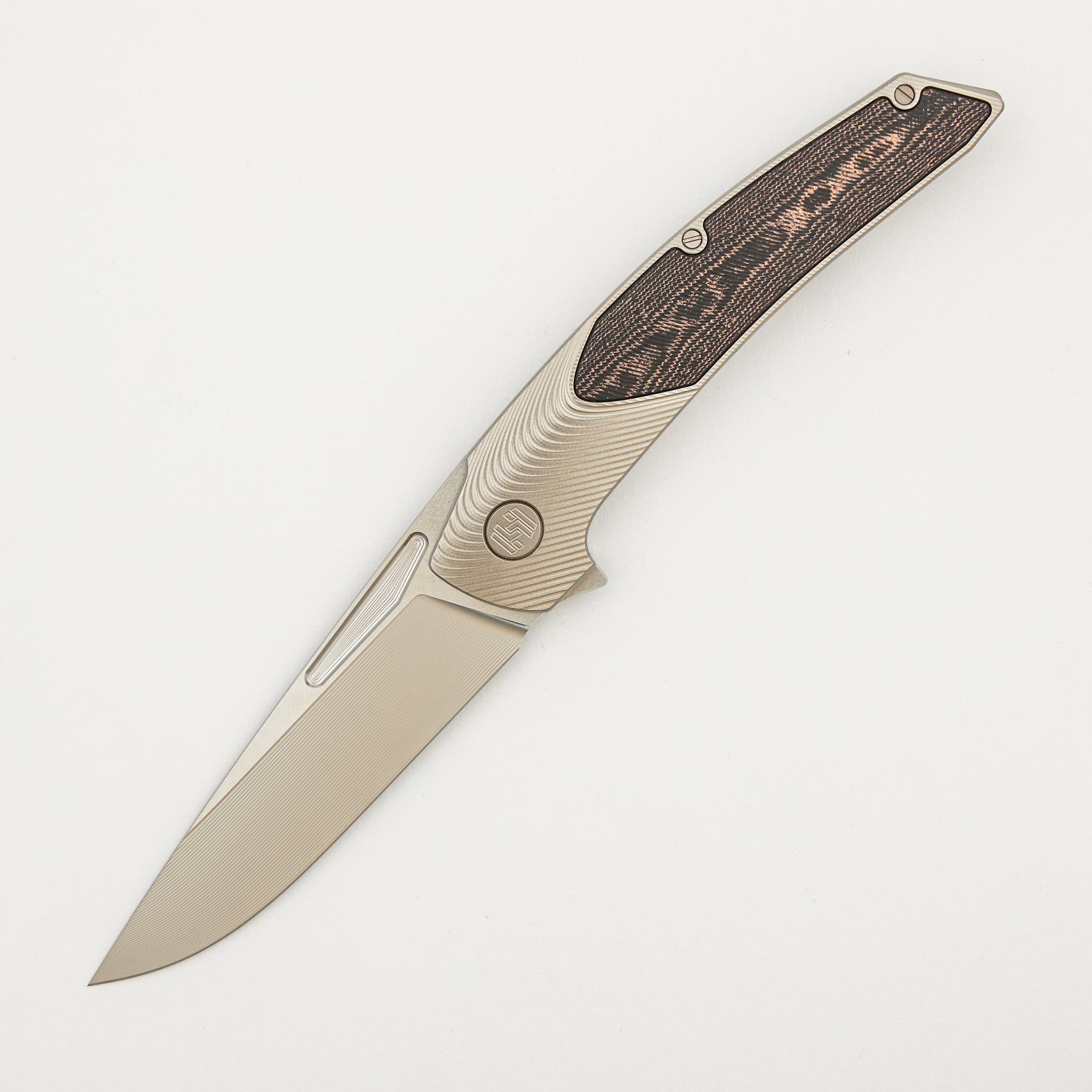 Model T Gen. 2 - Titanium Handle W/ CarboTi Inlay - RWL-34 Blade
