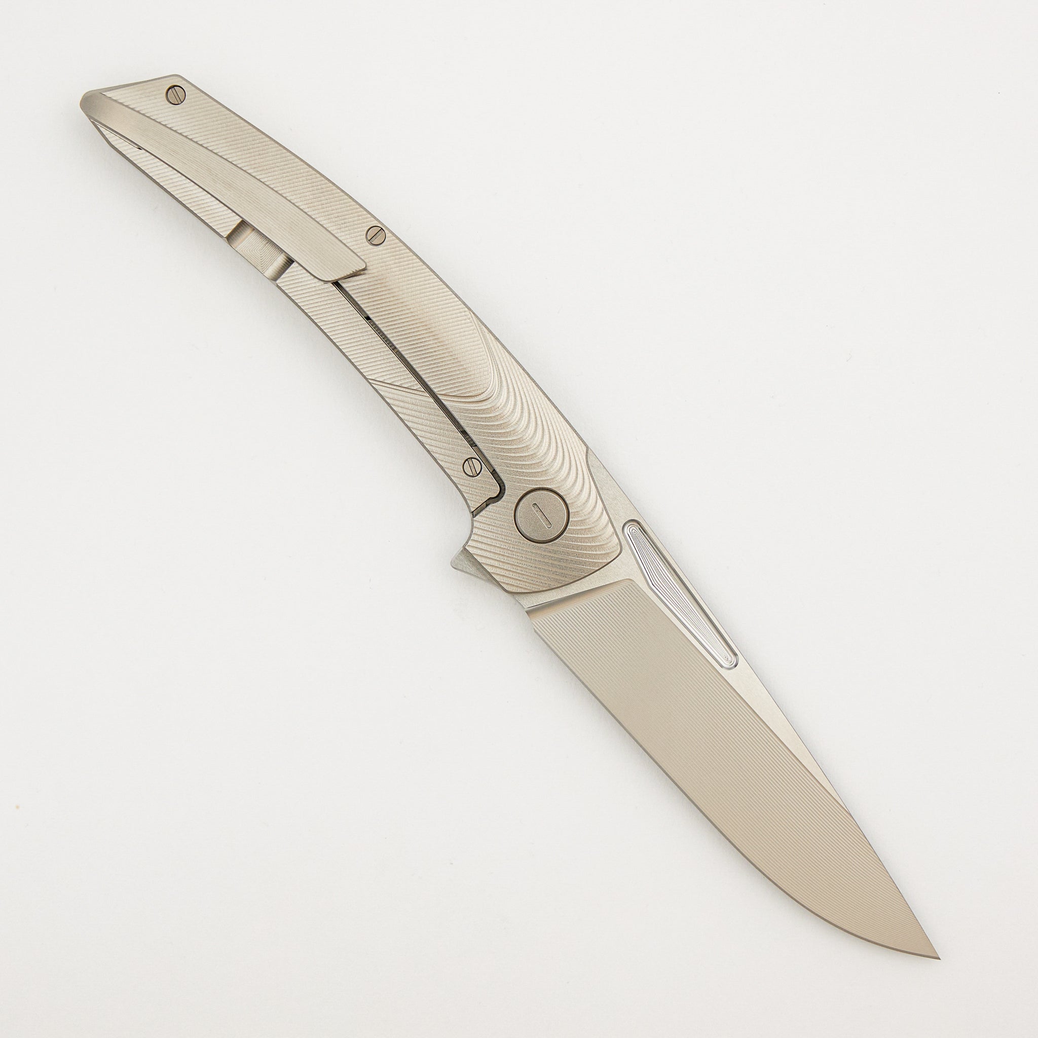 Model T Gen. 2 - Titanium Handle W/ CarboTi Inlay - RWL-34 Blade