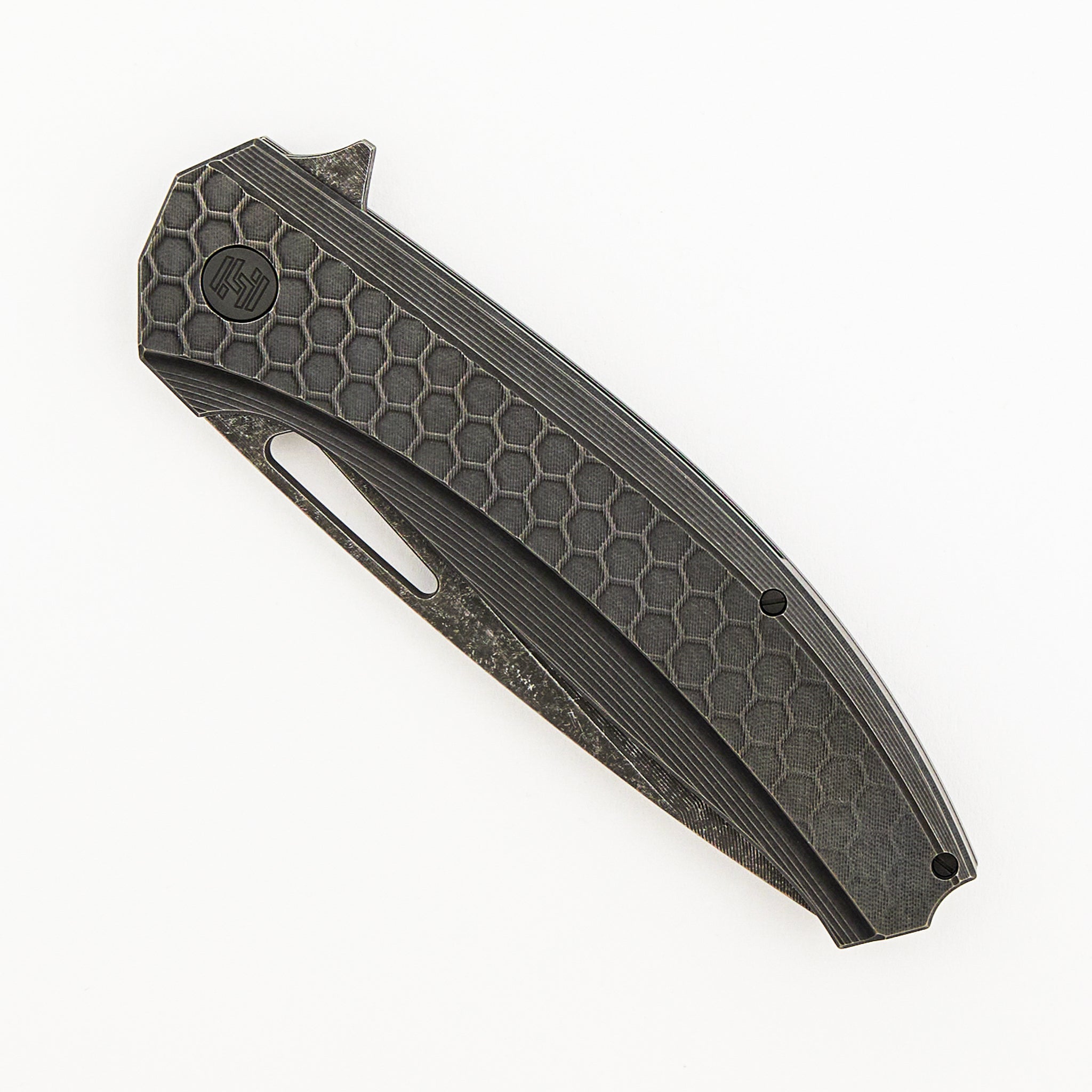 Veli - "Black Edition" - Titanium Handle W/ Fade Honeycomb - RWL-34 Blade