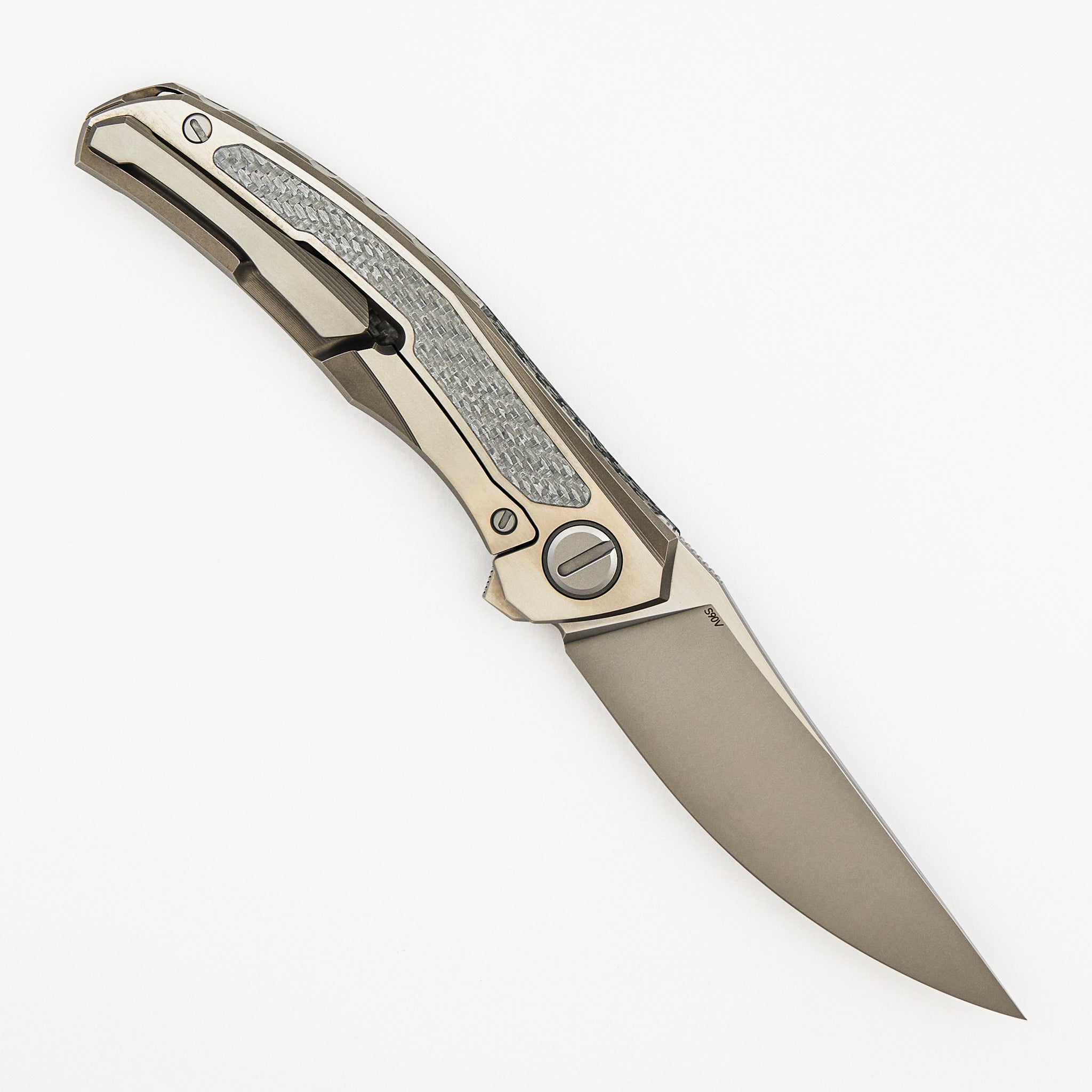 Chris Reeve Collaboration UniQuantum - Custom Division - Unique Graphic - Silver Alutex - S90V Blade - SRRBS
