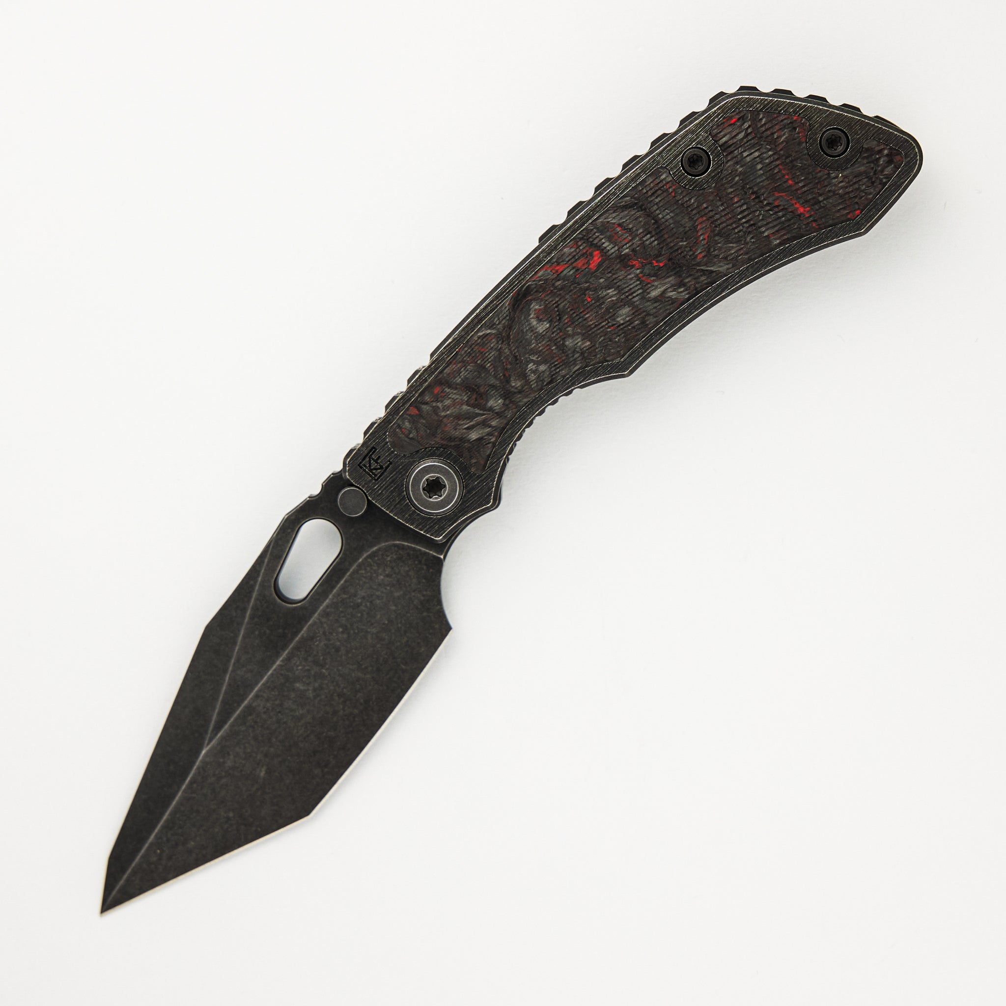 Custom Knife Factory / Jon Sorensen Design Evo-4 / Evo-T - S90V - Carbon Fiber Inlays #348