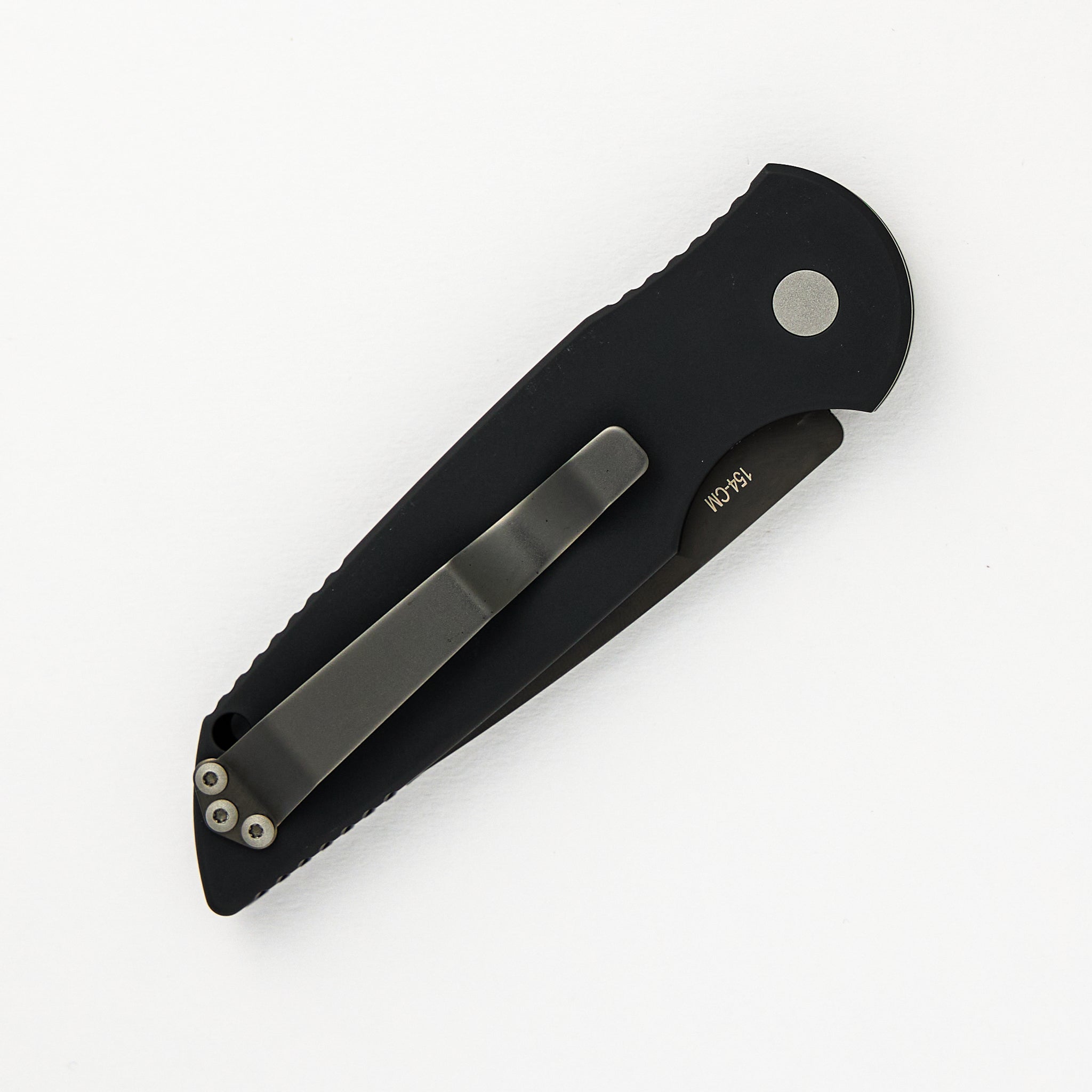 Pro-Tech TR-3 U.S. Army MIL-A008 #7 Black Aluminum Handle W/ Officially Licensed U.S. Army Logo Inlay DLC Black Blade