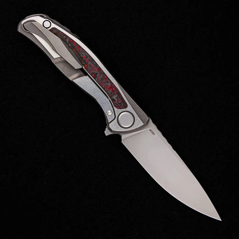 SHIROGOROV HATI GEN. 3 – M390 BLADE – RED TECHNOCARBO HANDLE – MRBS