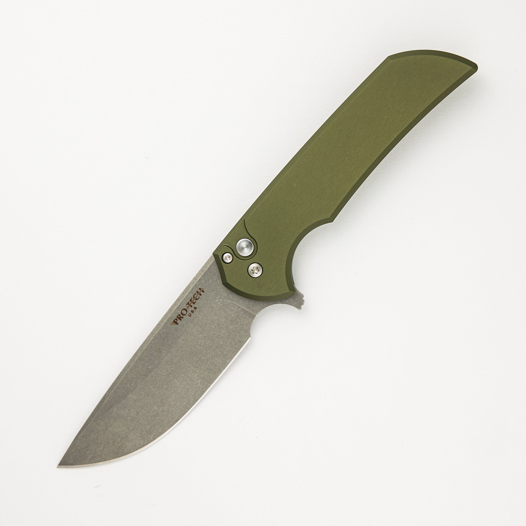 Pro-Tech Malibu Flipper 5206 DLC Reverse Tanto CPM 20CV Blade & Pro-Tech/Drop Mordax OD Green CPM 20CV Blade