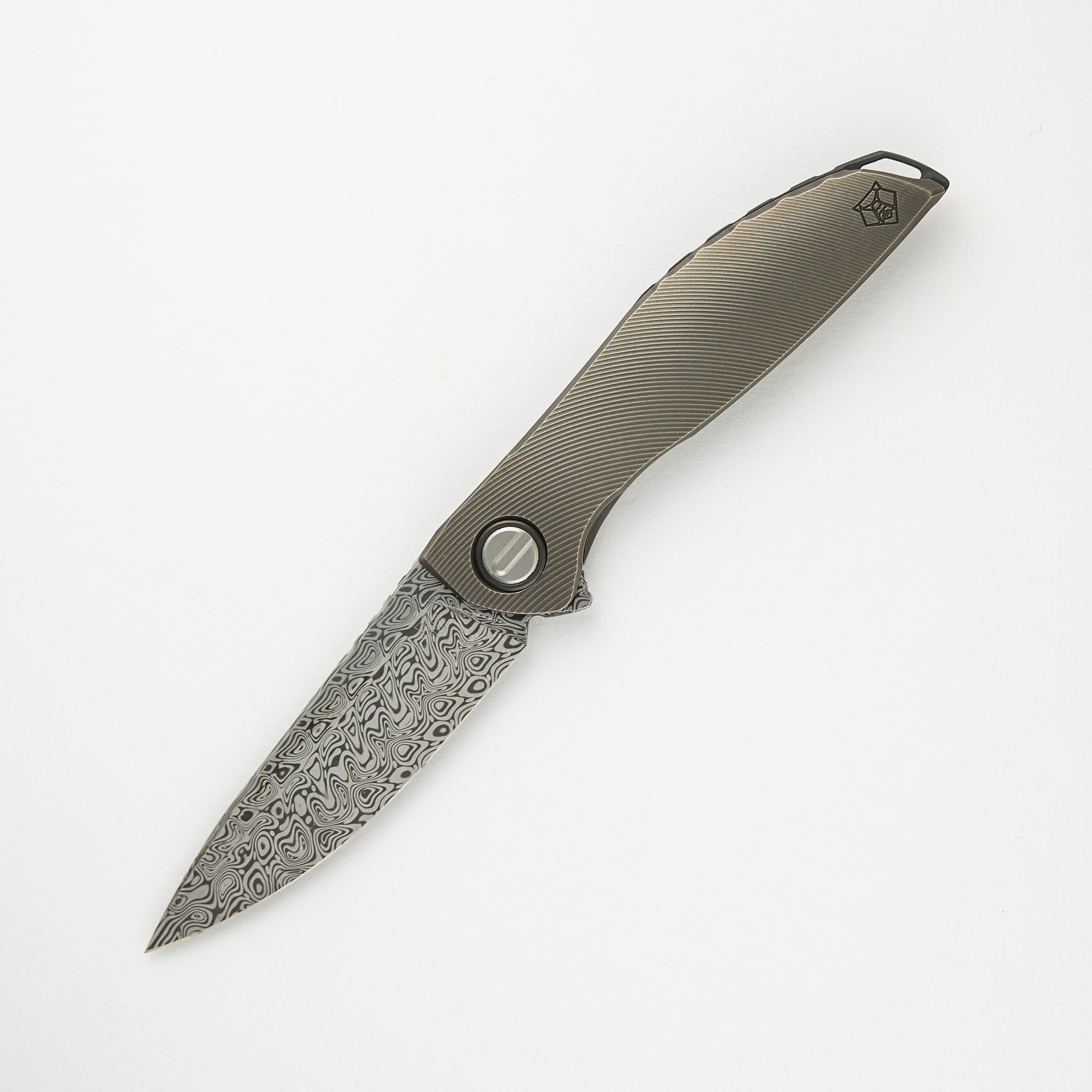 Shirogorov NeOn Custom Division - Titanium Handle - Damasteel Blade - RBS