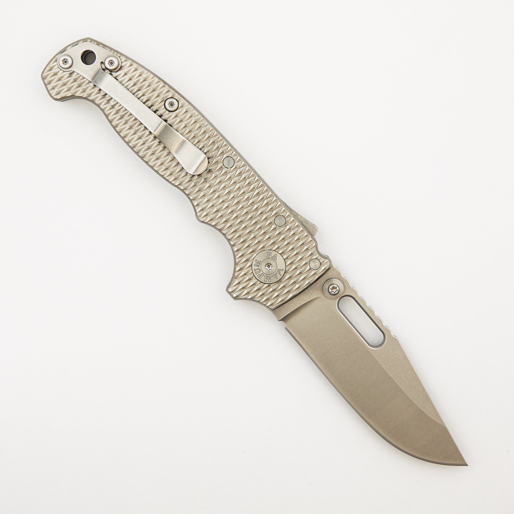 AD20S - CPM-S90V Blade - Textured Titanium Handle