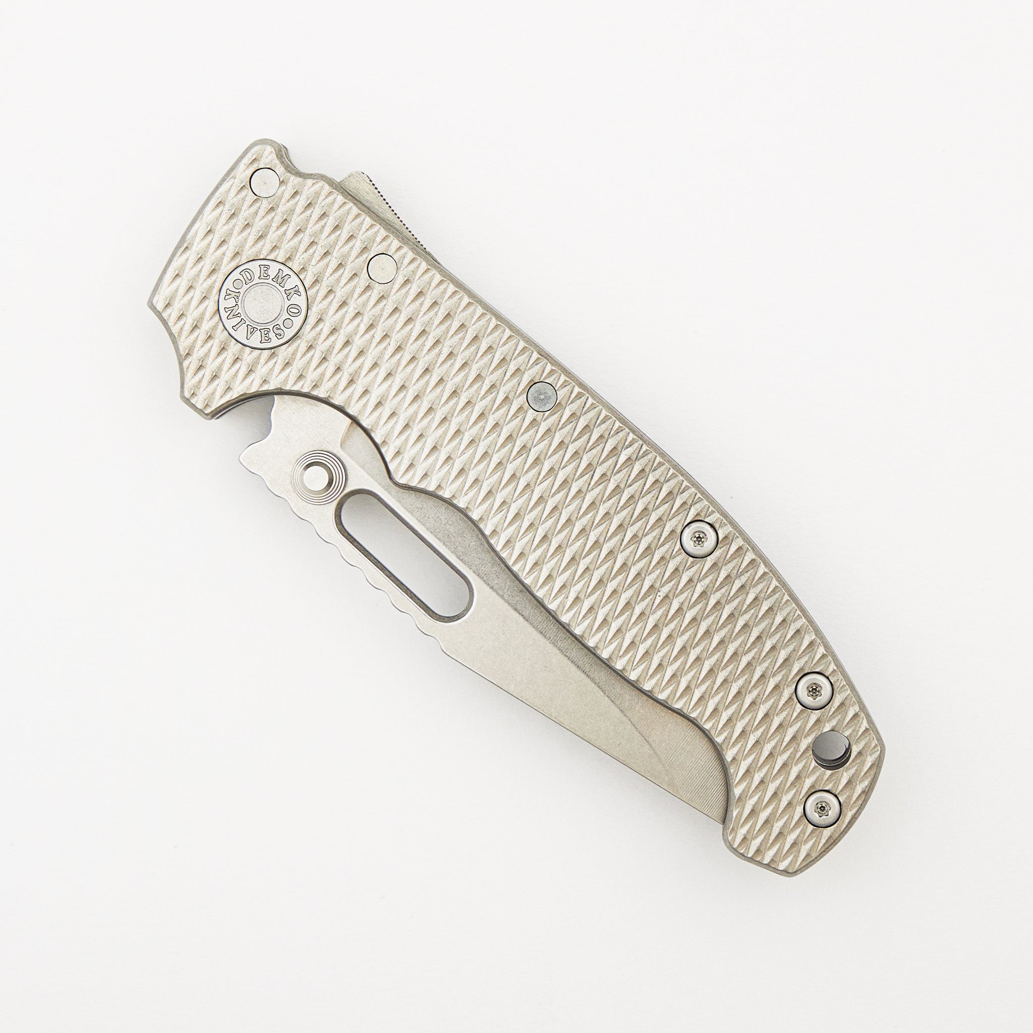 AD20S - CPM-S90V Blade - Textured Titanium Handle