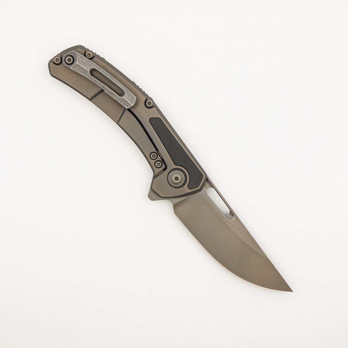 Archer - Feathered Titanium Handle - Zirconium Inlays - MagnaCut Blade