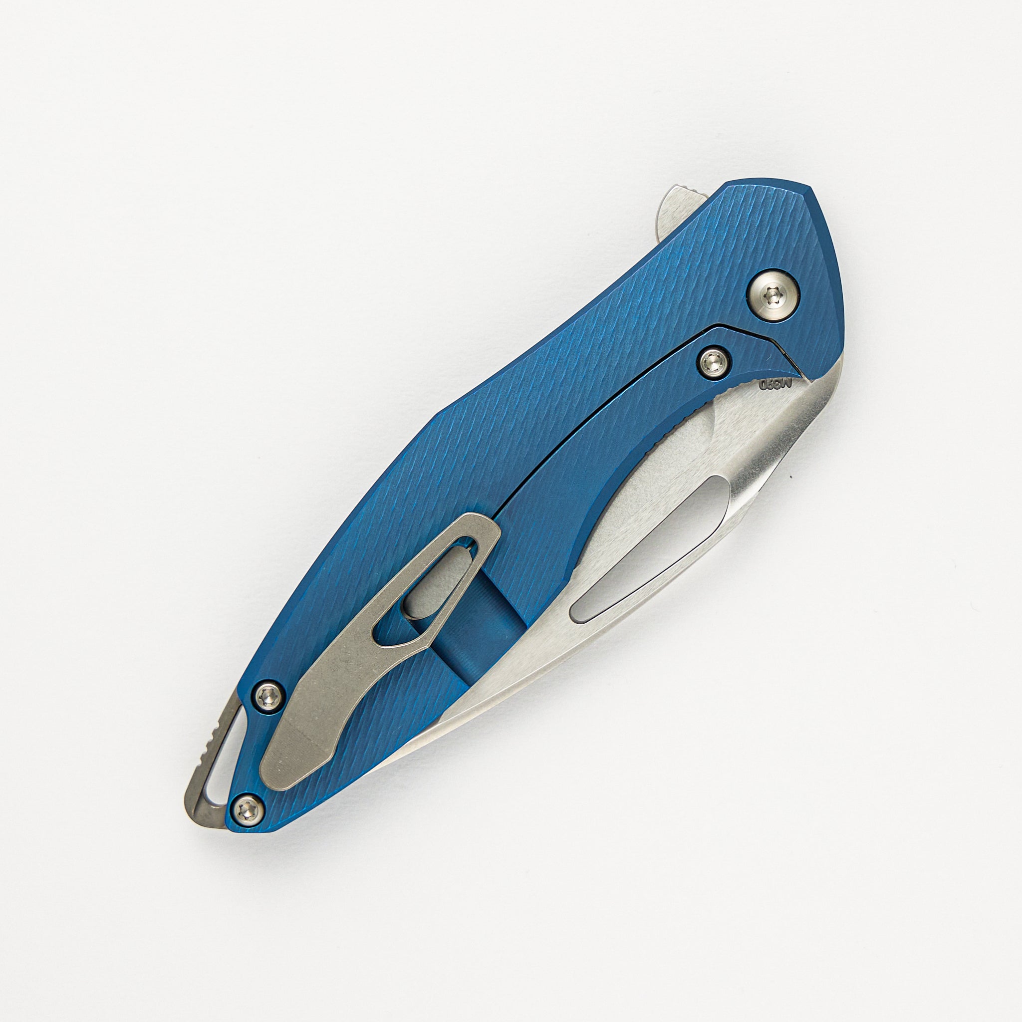 Koenig Mini Arius - Blue Corda Titanium Handle - M390 Blade