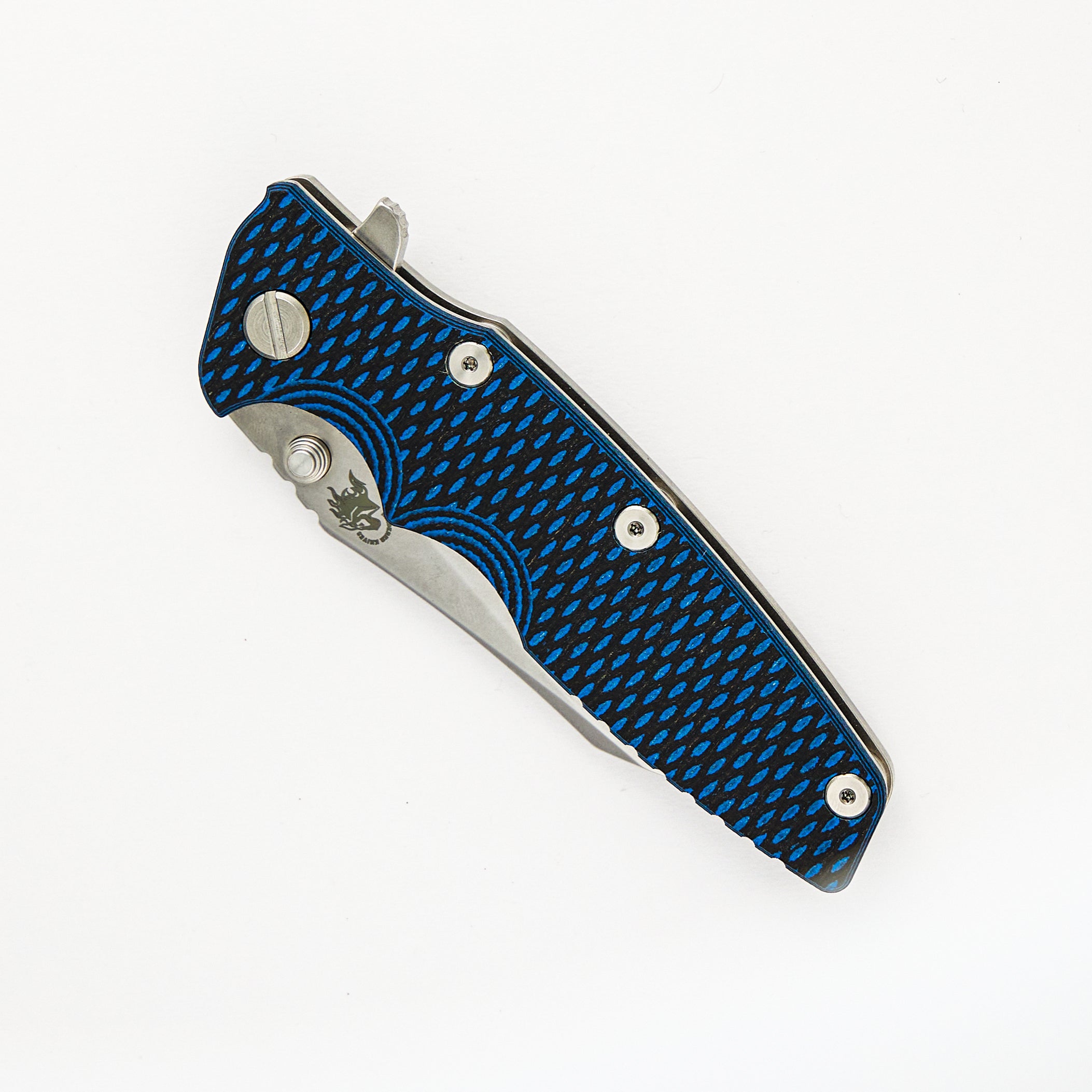 Hinderer Knives Eklipse 3.5″ – Wharncliffe – Tri-Way – Stonewashed – Blue/Black G10