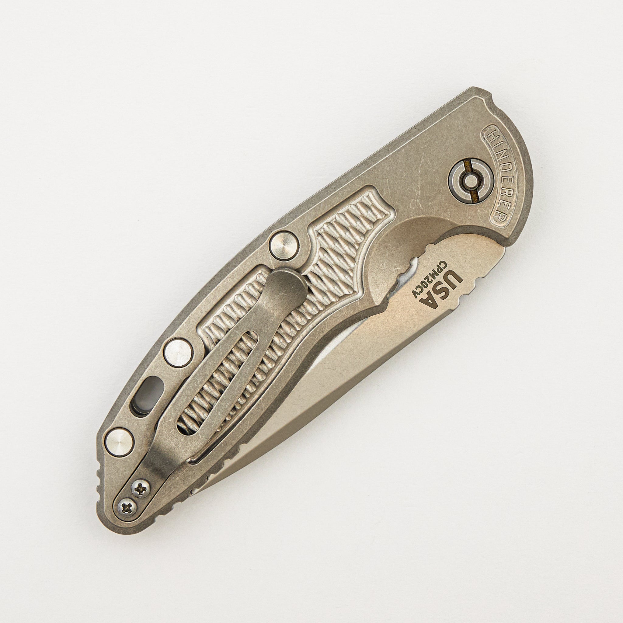 XM-18 3.5" Automatic - Spearpoint CPM 20CV Blade - Stonewash