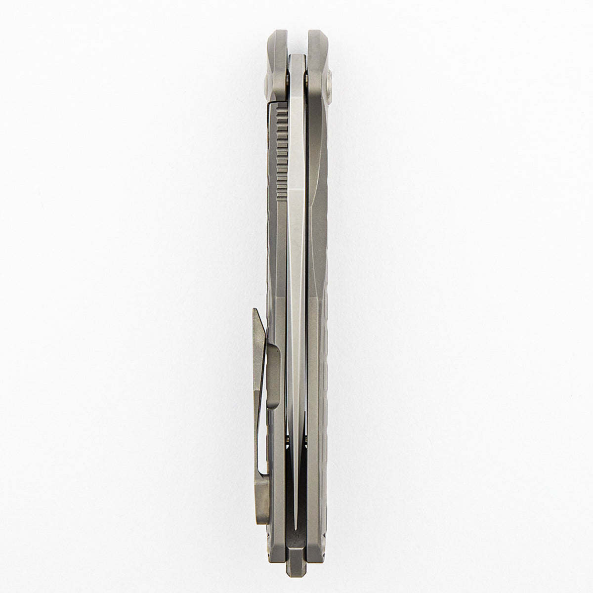 Arius - Non Flipper - Frag Pattern Titanium Handle - Burnished M390 Blade