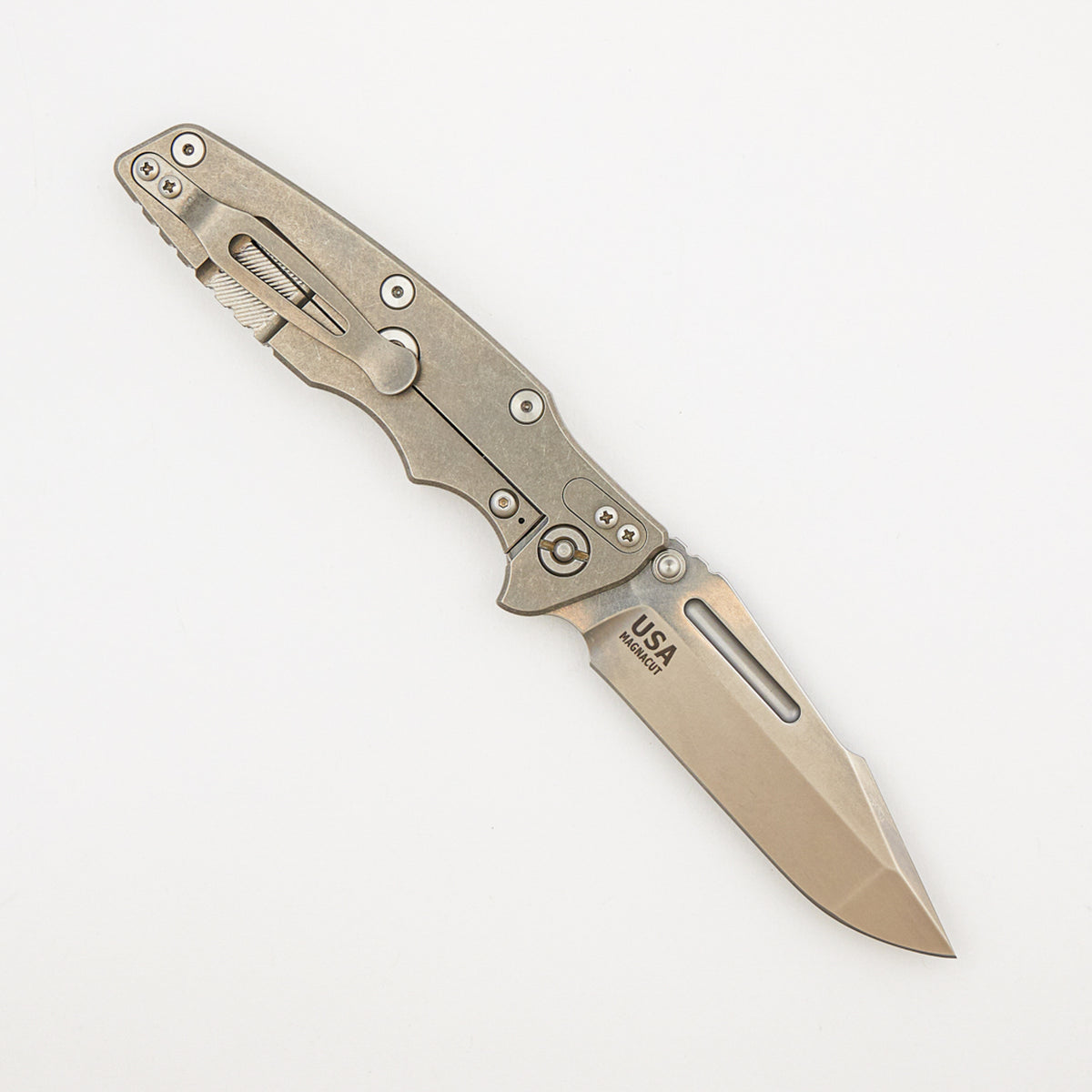 Eklipse 3.5" - MagnaCut Skinny Fullered Harpoon Spearpoint - Tri-Way - Stonewash