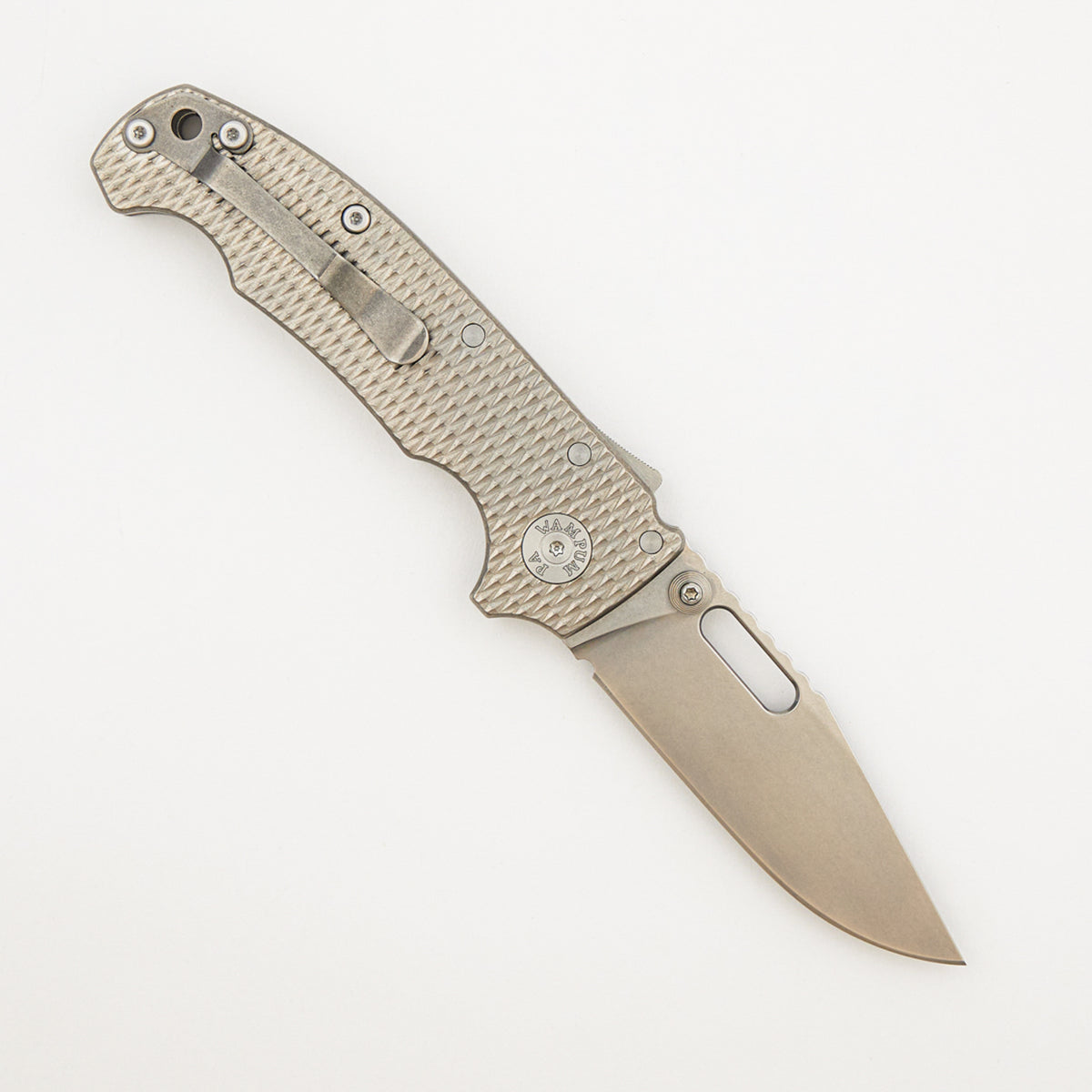AD20I Slim - Nitro-X7 Clip Point Blade - Textured Titanium K1 Handle