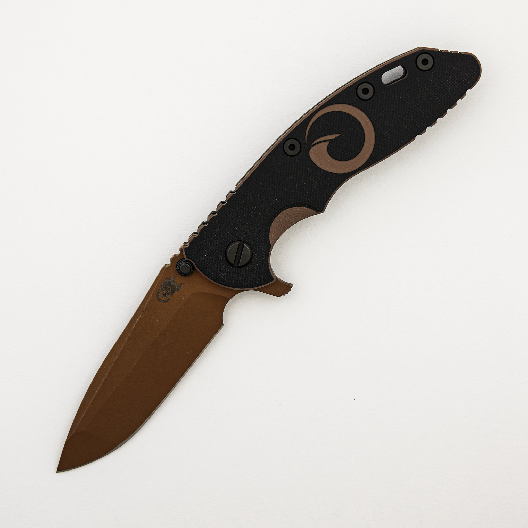 XM-18 3.5" - 20CV Spanto - Tri-Way - Battle Black - Oil Rubbed Bronze Blade - FDE/Black G10 - Origin Collaboration