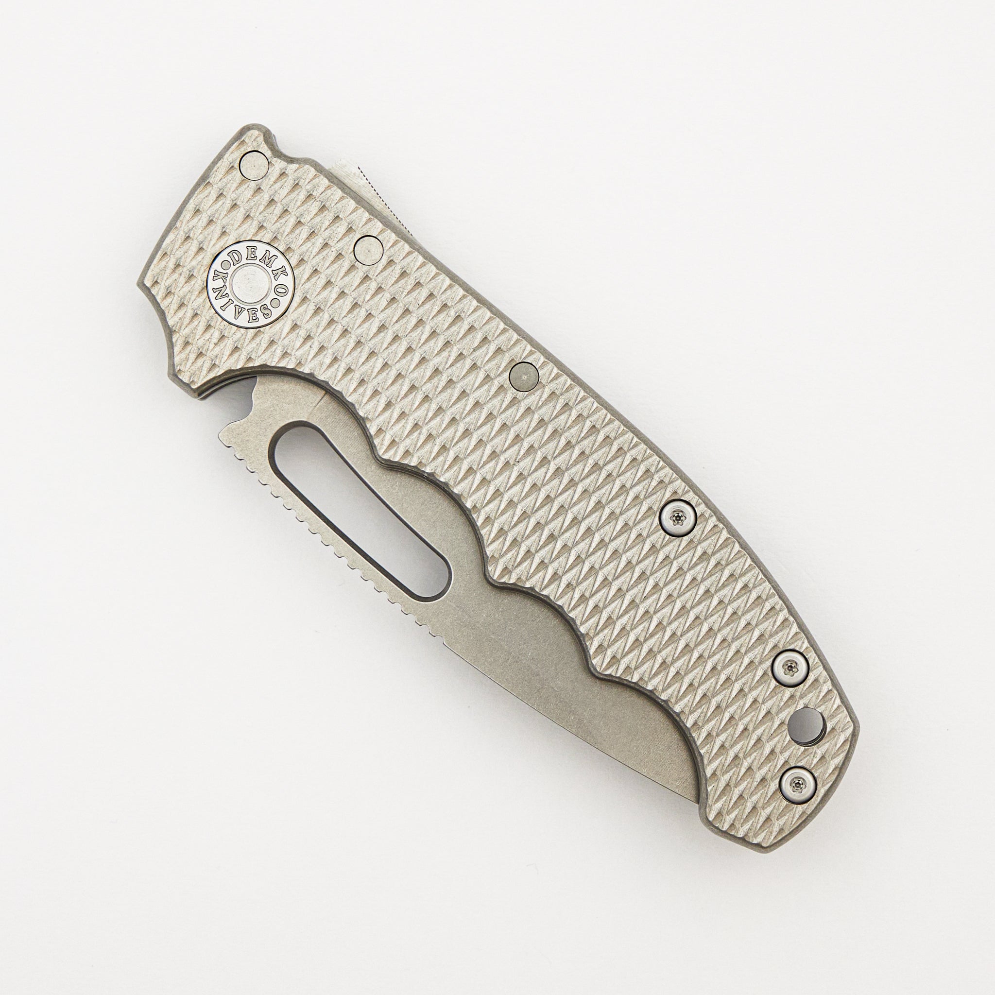 AD20S - CPM-20CV Kopis Blade - Textured Titanium Handle