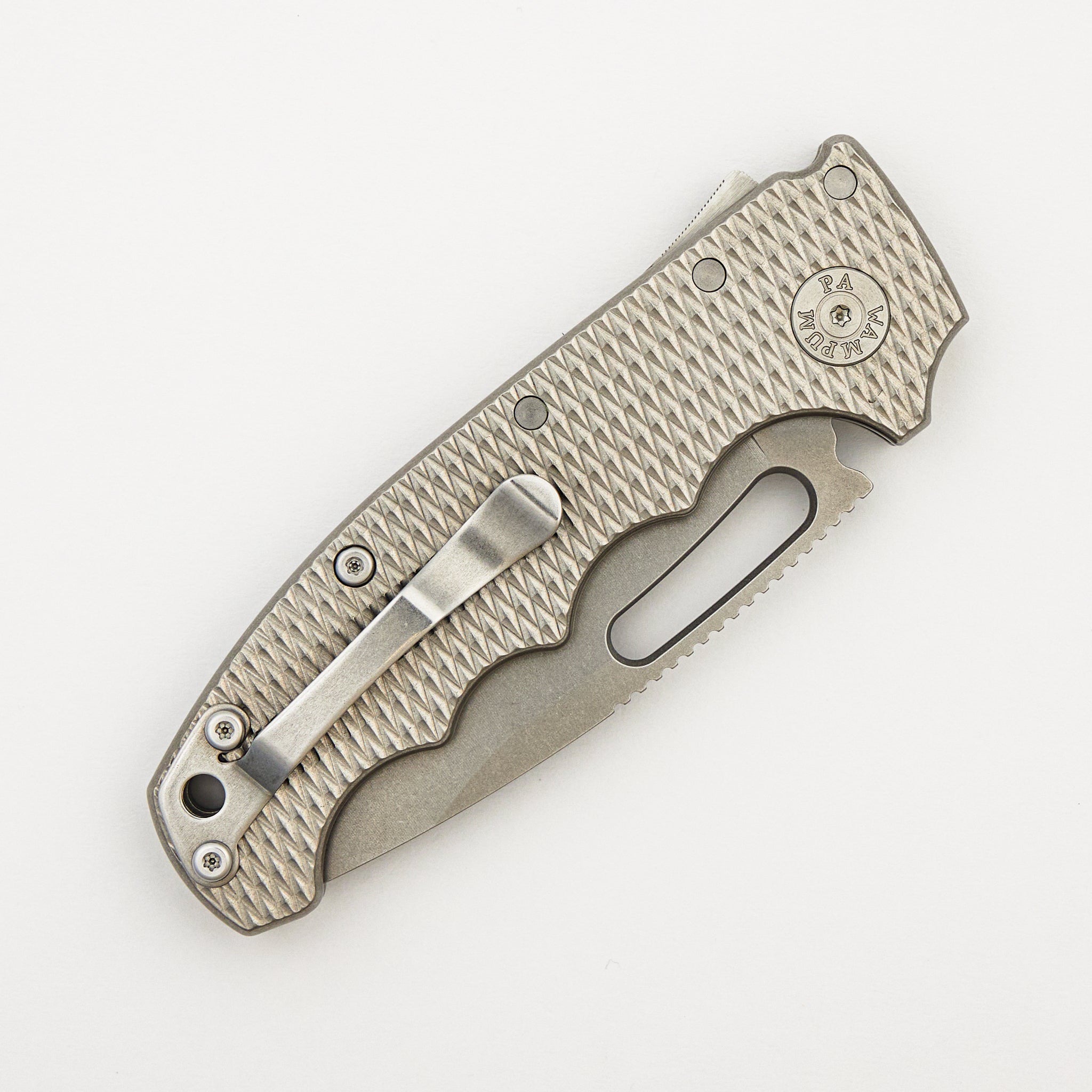 AD20S - CPM-20CV Kopis Blade - Textured Titanium Handle