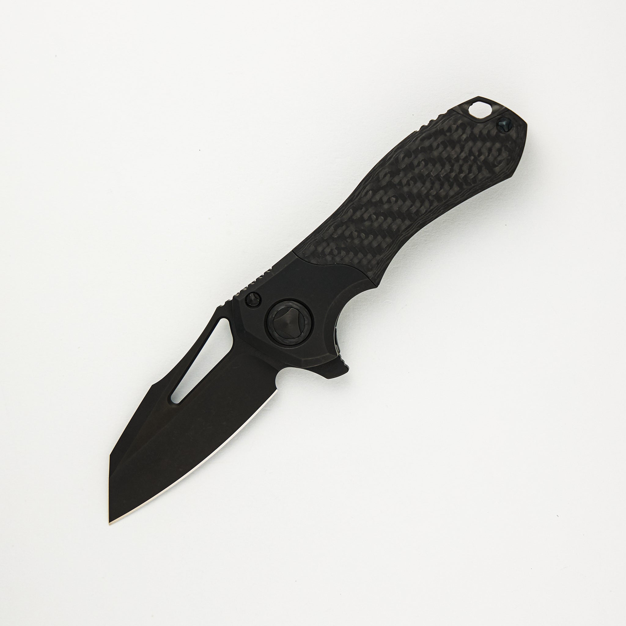 Anthony Marfione Custom Protocol - Wharncliffe - CTS-204P Blade - DLC Apocalyptic Titanium and Carbon Fiber Handle - S/N 010