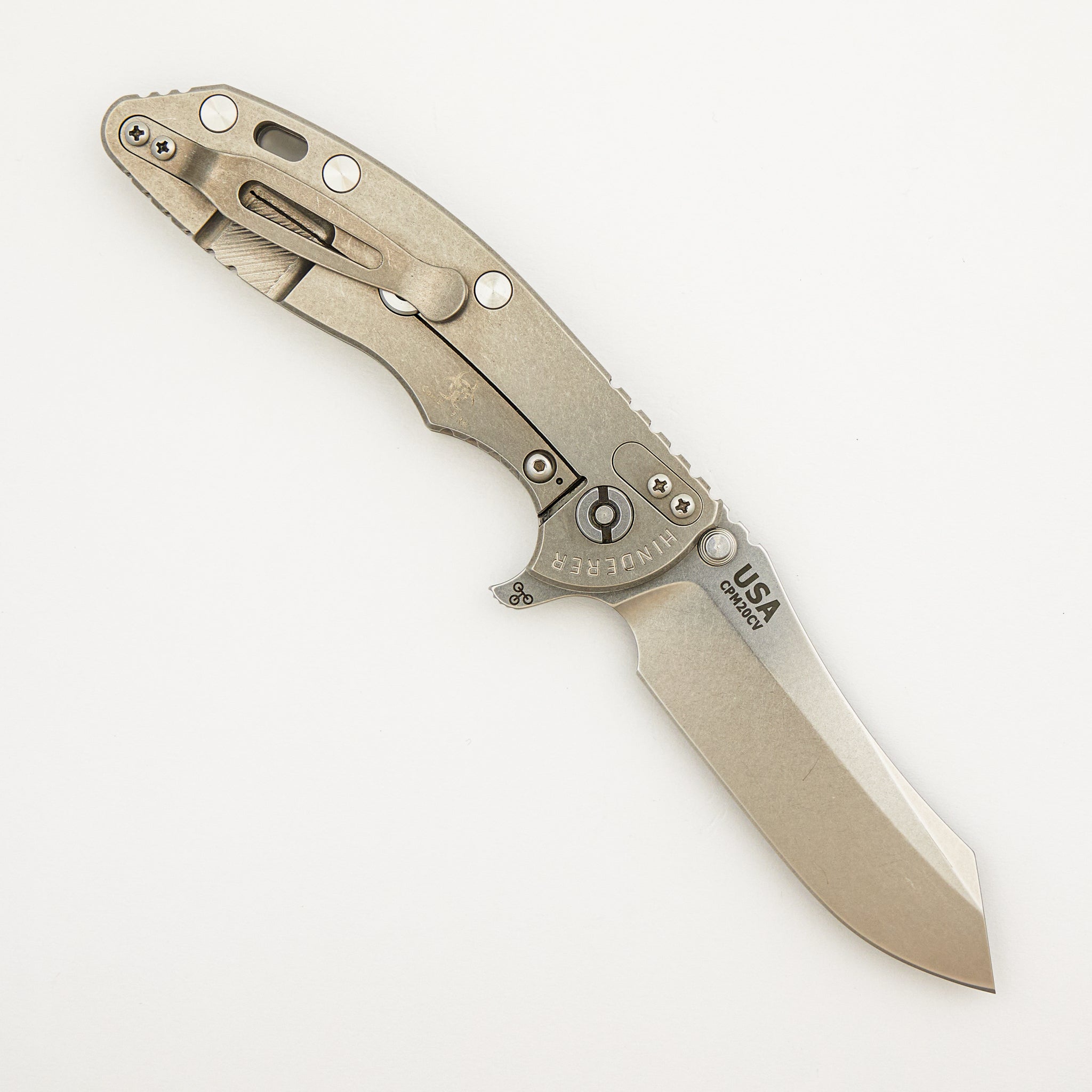 XM-18 3.5" - Skinny Skinner CPM 20CV Blade - Tri-Way - Stonewash - Covid-19 Edition