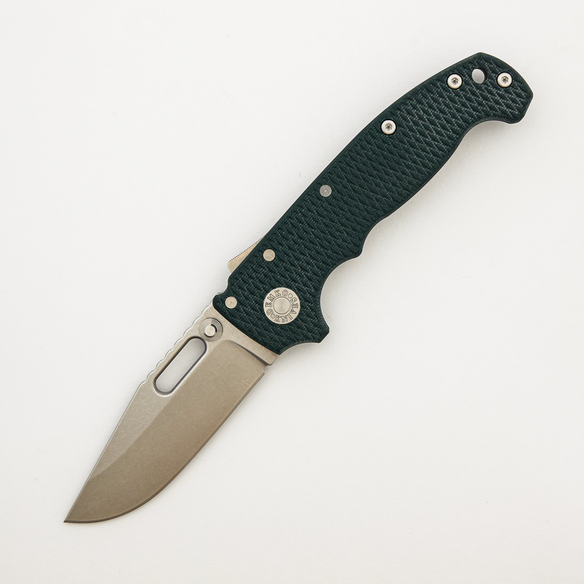 AD20S - Clip Point MagnaCut Blade - Forest Green G10 Handle
