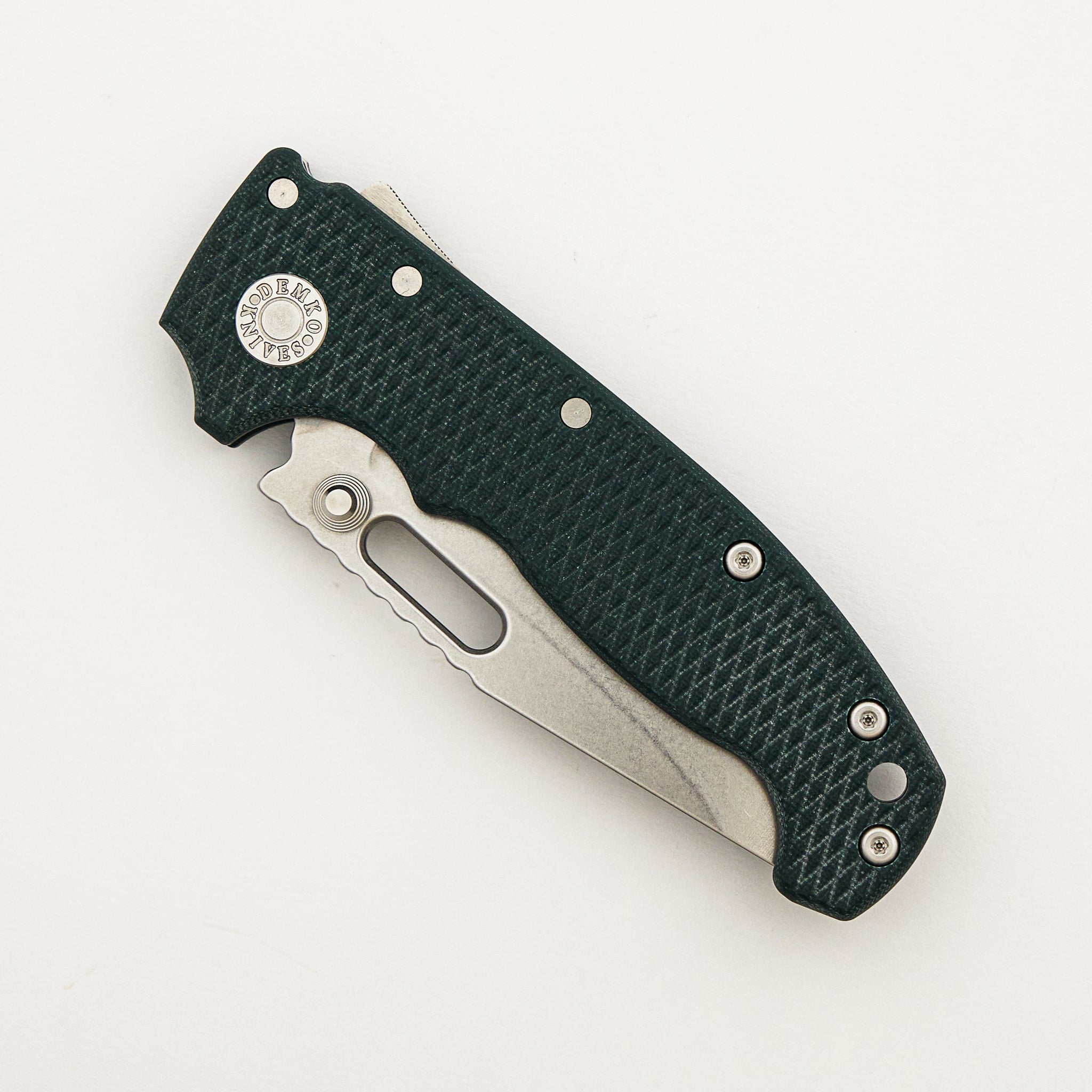 AD20S - Clip Point MagnaCut Blade - Forest Green G10 Handle