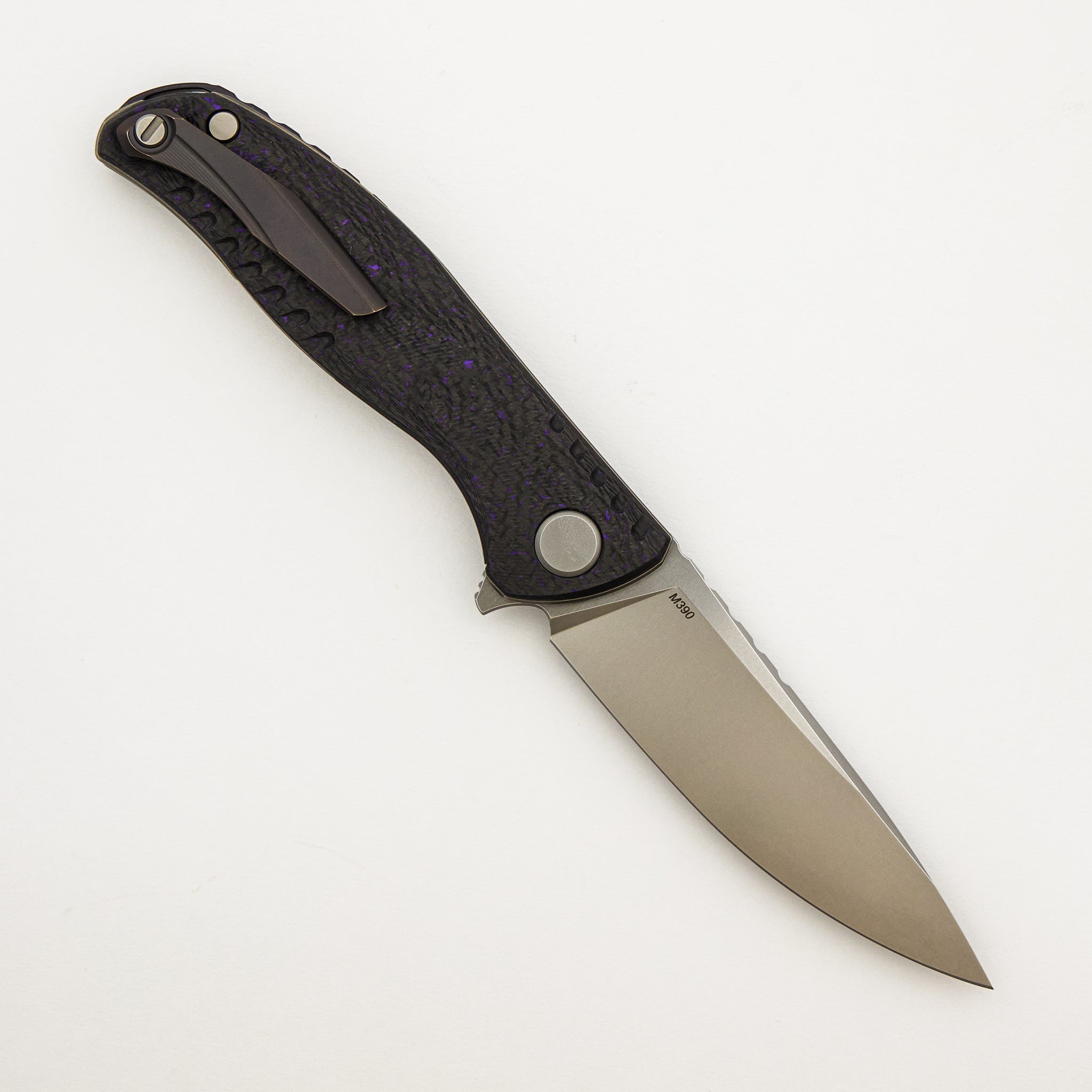 F3 NS - M390 Blade - Purple Carbon Fiber Handle - MRBS