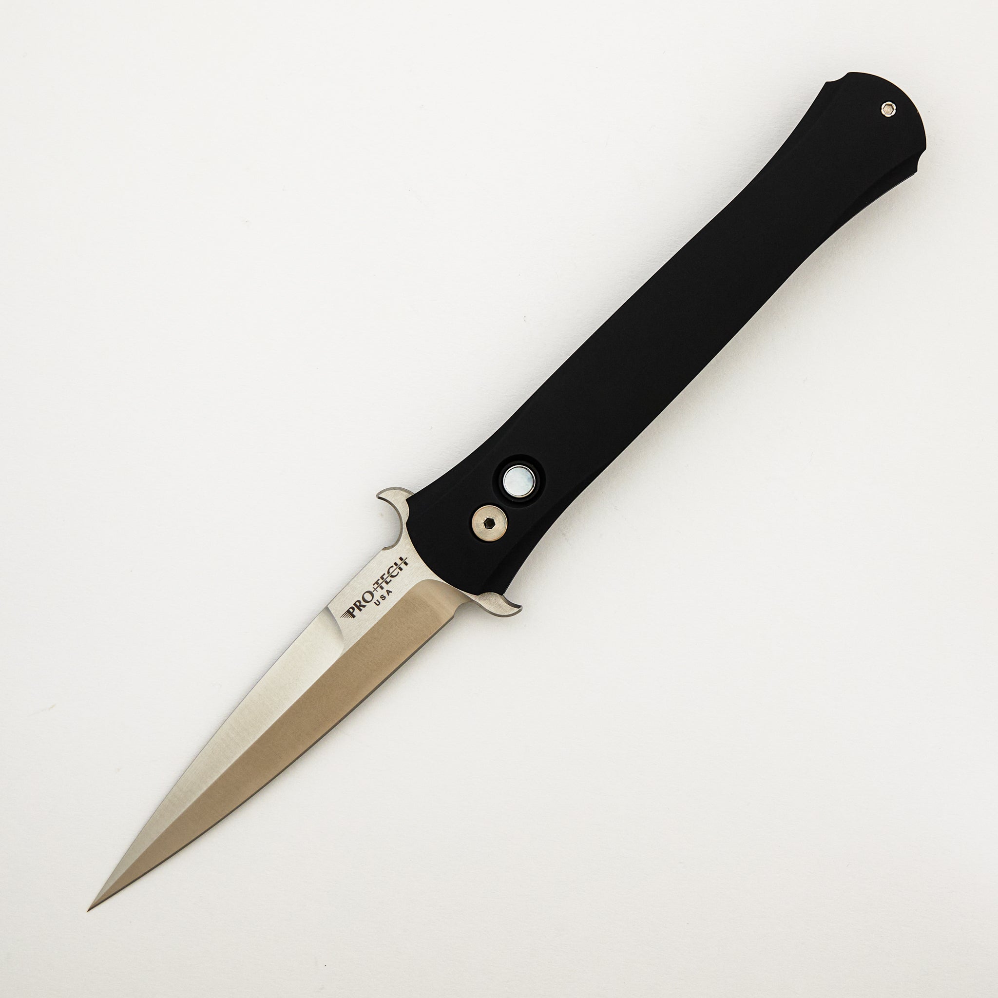 Large Don - 1921-MOP - Black Aluminum Handle - Satin Blade
