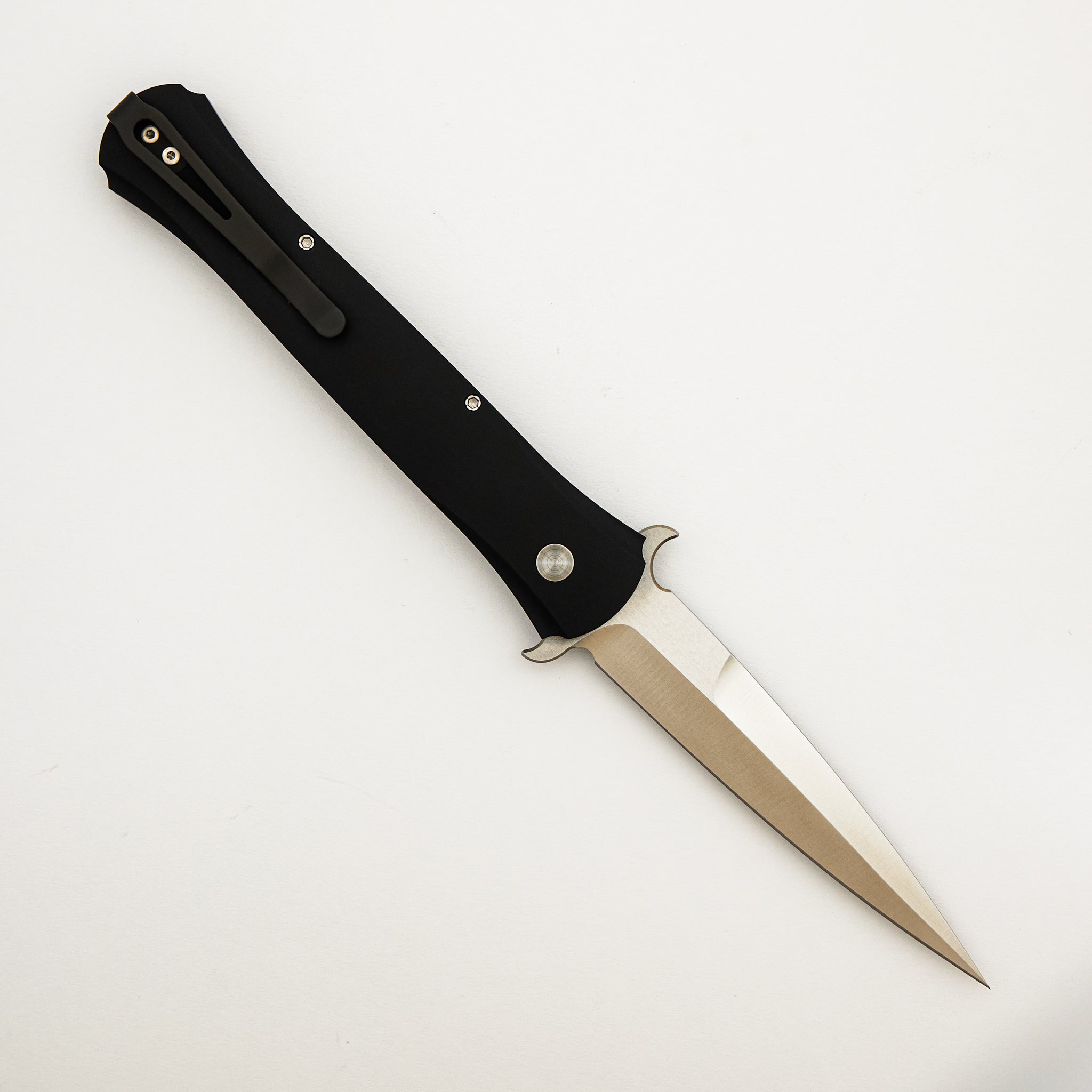 Large Don - 1921-MOP - Black Aluminum Handle - Satin Blade