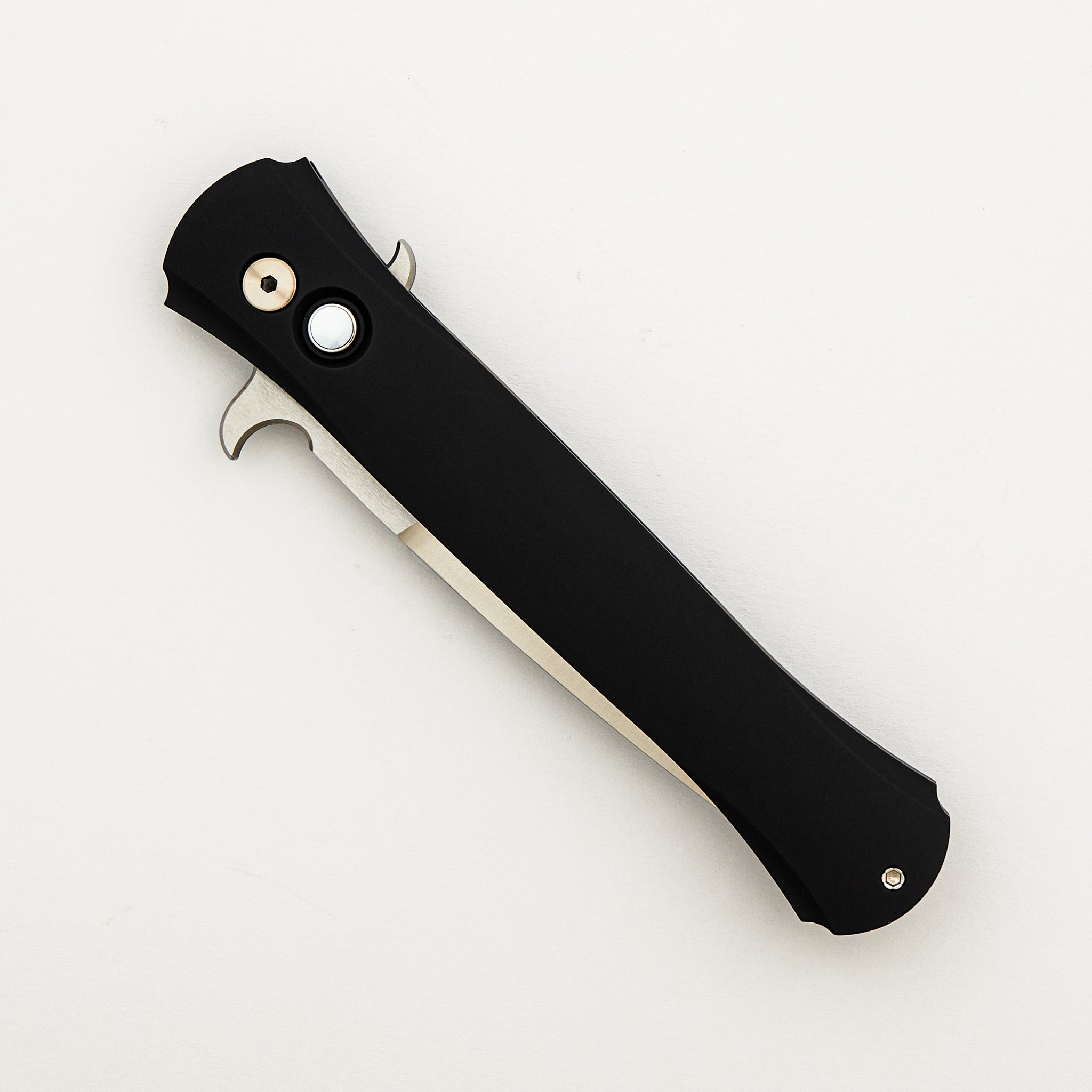 Large Don - 1921-MOP - Black Aluminum Handle - Satin Blade