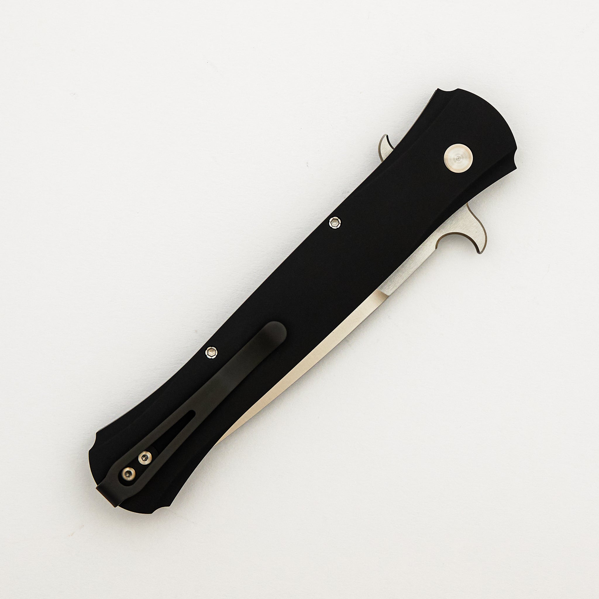 Large Don - 1921-MOP - Black Aluminum Handle - Satin Blade