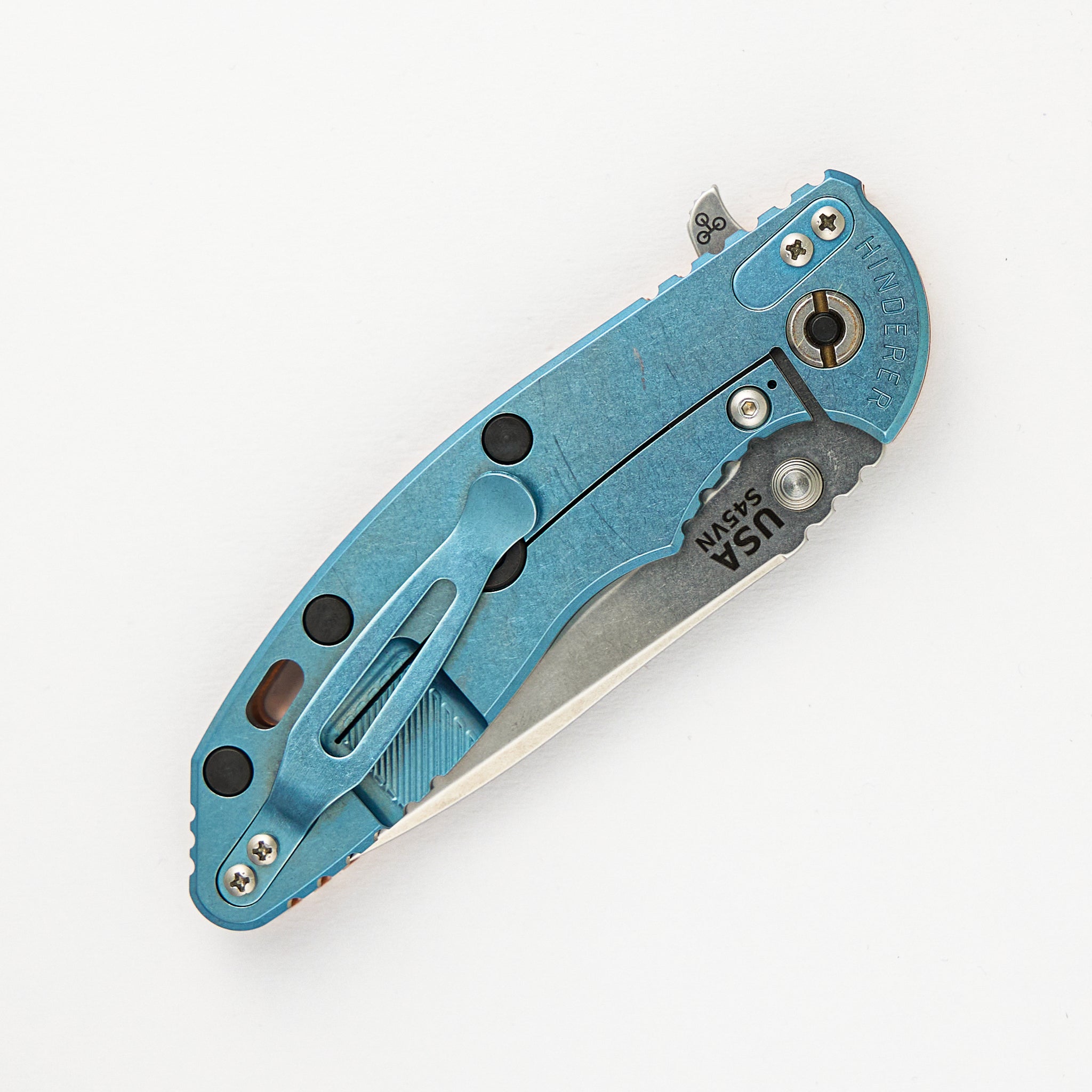 XM-18 3.5" Spearpoint - Tri-Way - Stonewash Light Blue - Grey G10 - Black Hardware