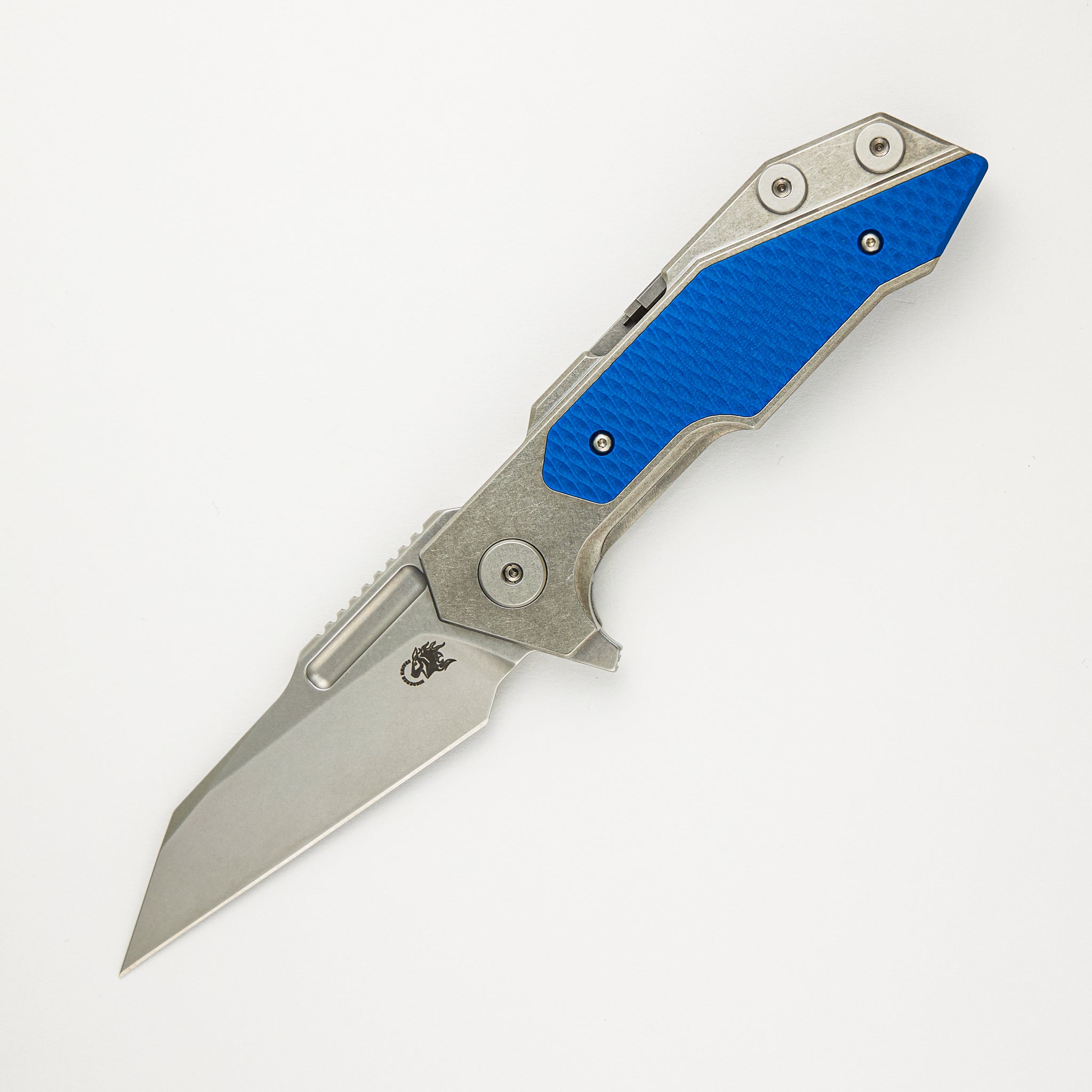 Hinderer Knives Fulltrack - Wharncliffe S45VN Blade - Tri-Way - Stonewash - Blue G10