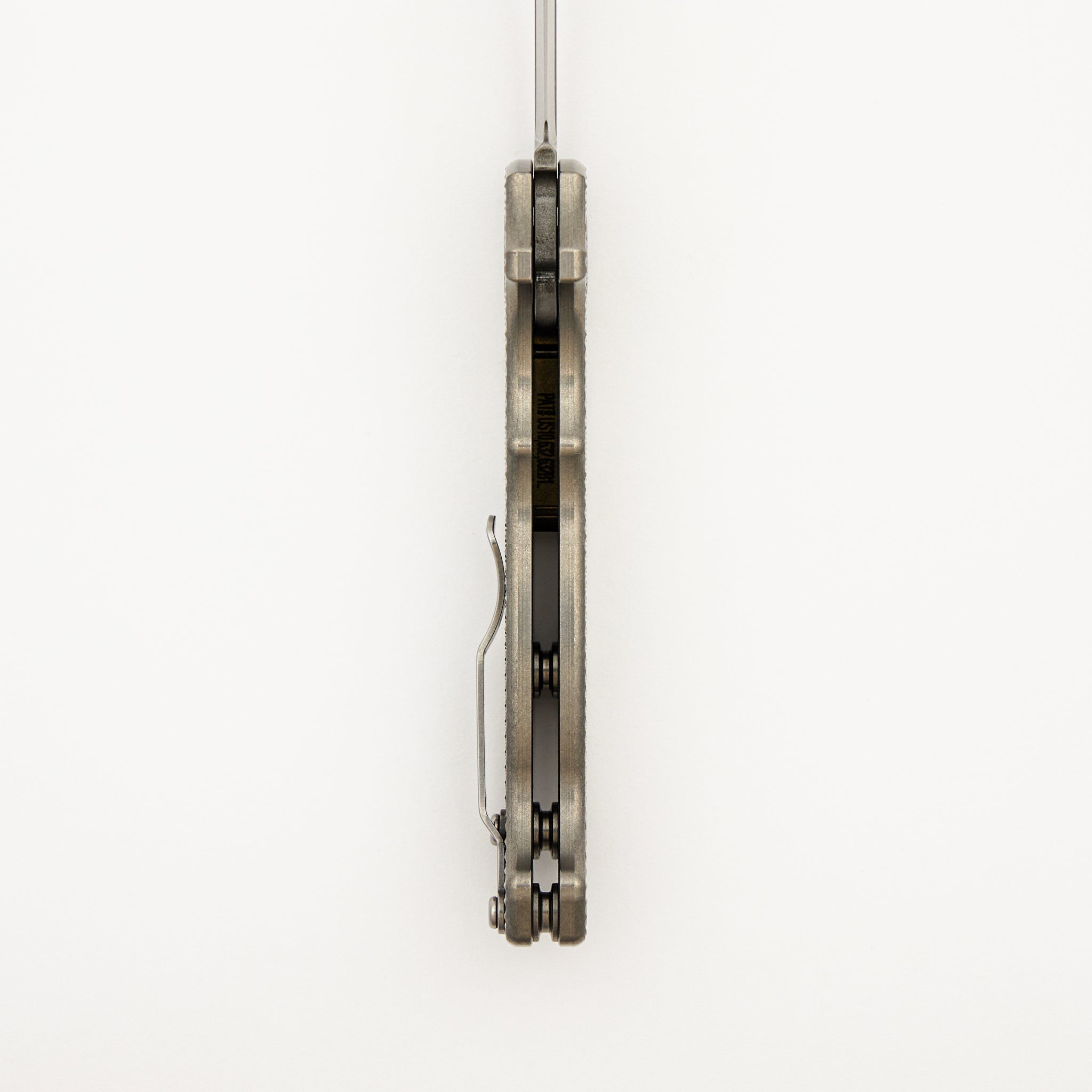 AD20S - Recurve CPM-20CV Blade - Textured Titanium Handle
