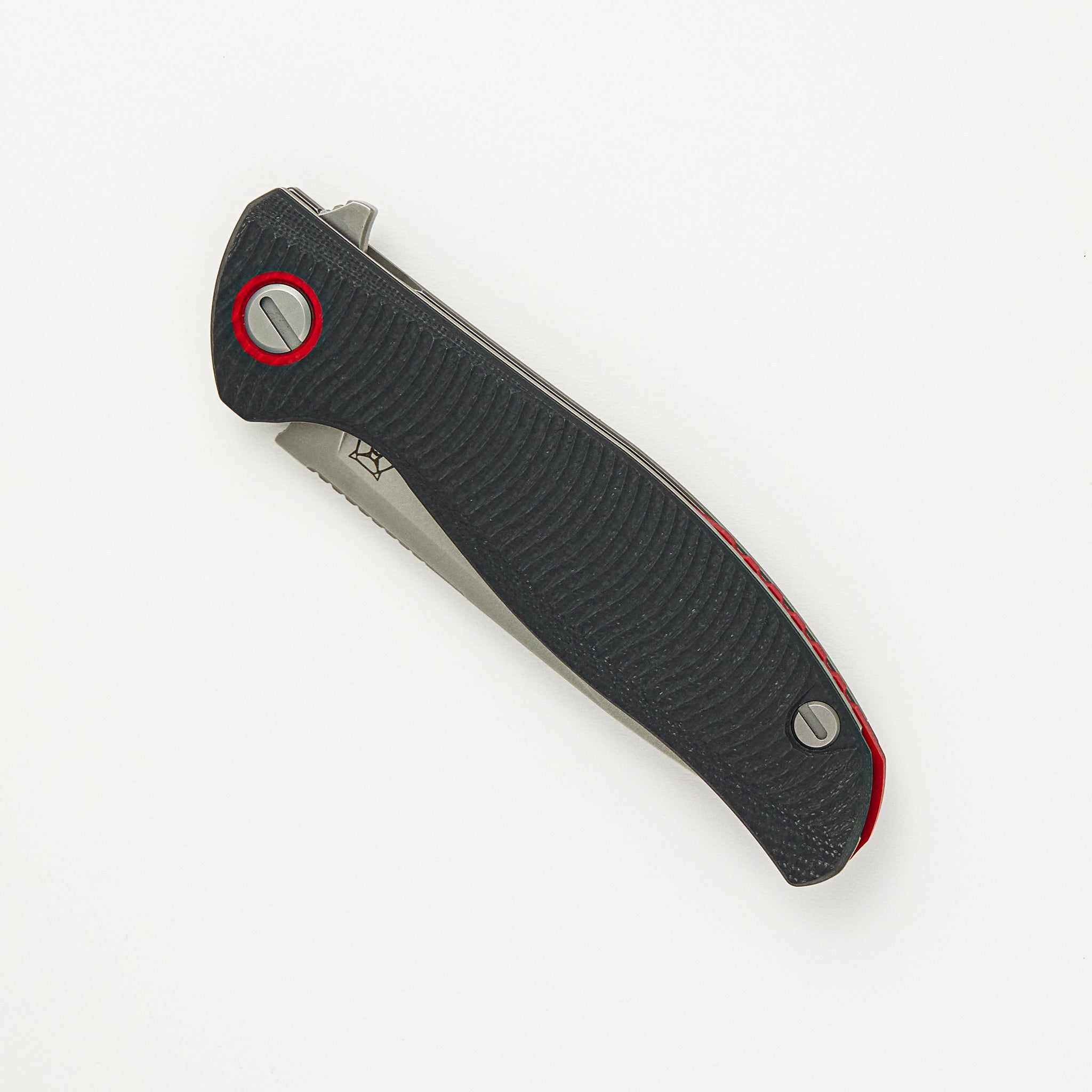 F3 - Elmax Blade - Gray G10 Handle W/ Red Accents - MRBS