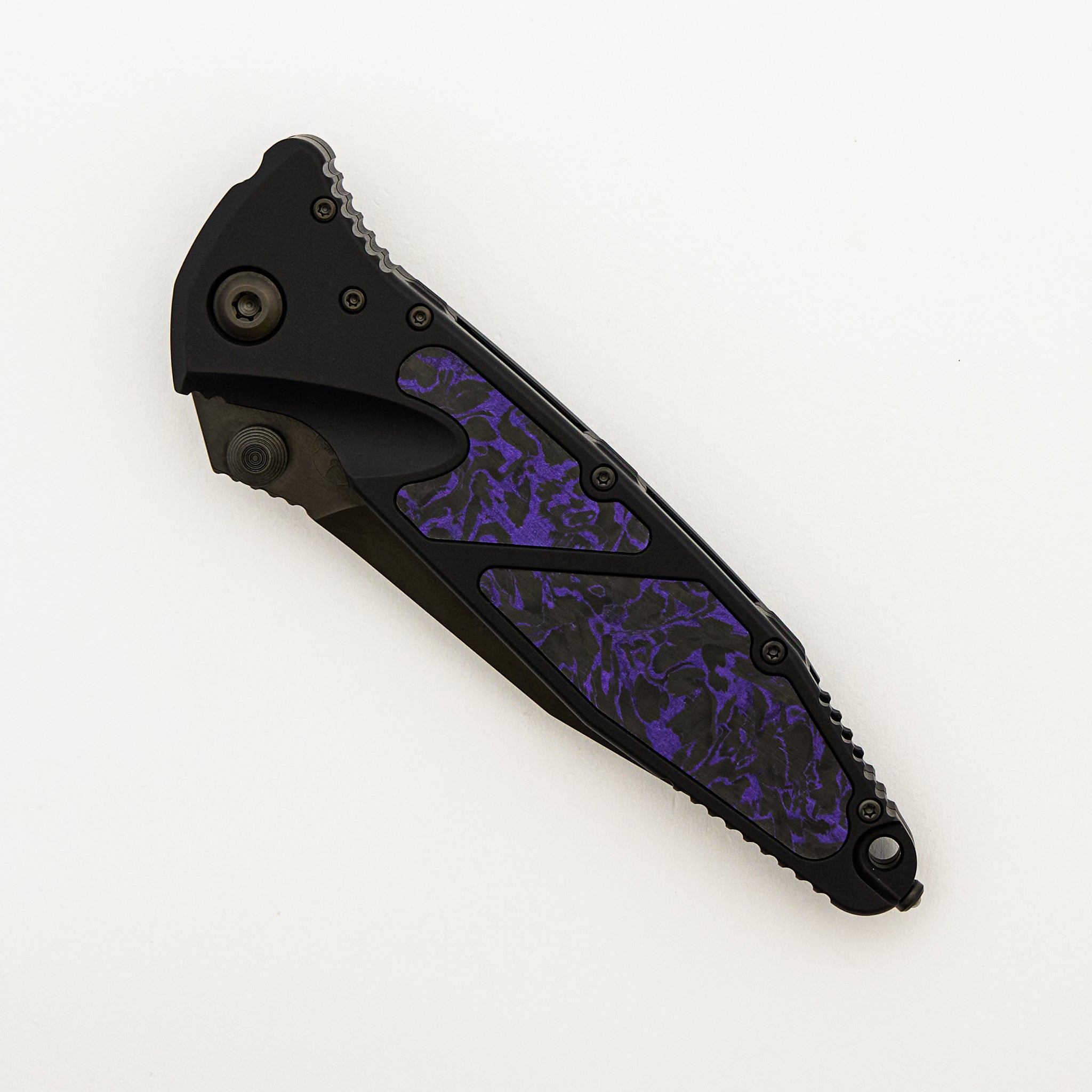 "Signature Series" Socom Elite Spear Point Purple Carbon Fiber Inlay DLC Standard S/N 026/110 160-1 DLCTCFPUISS