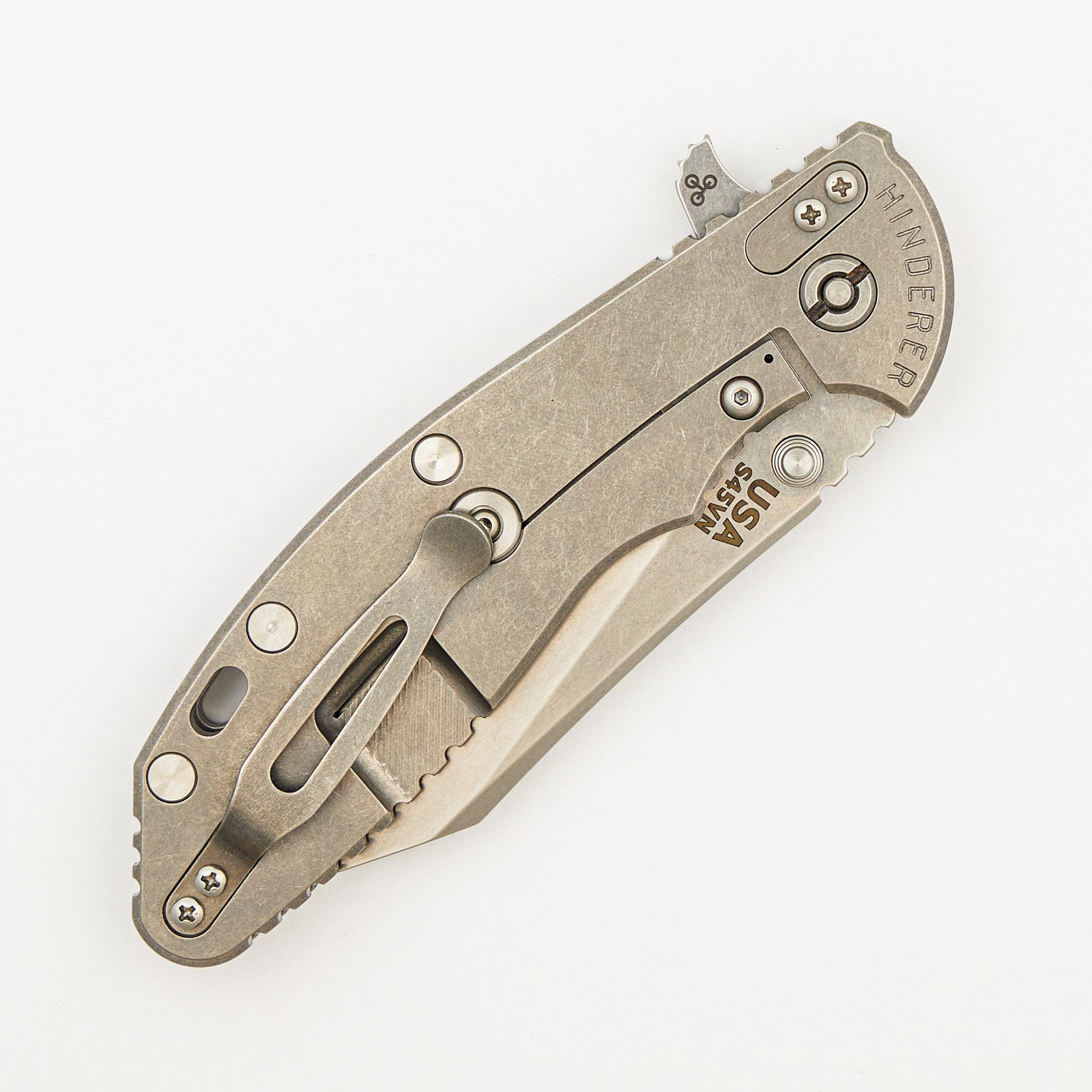 XM-24 4.0″ – S45VN Skinny Wharncliffe - Tri-Way - Stonewash